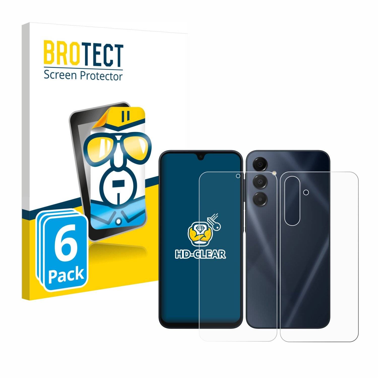 6x BROTECT Displayschutz-Folie für Samsung Galaxy A16 5G