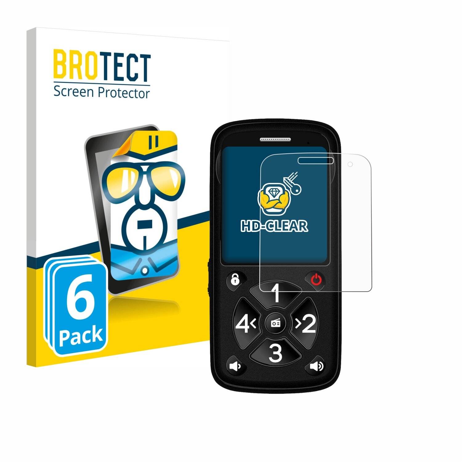 6x BROTECT Displayschutz-Folie für Simvalley