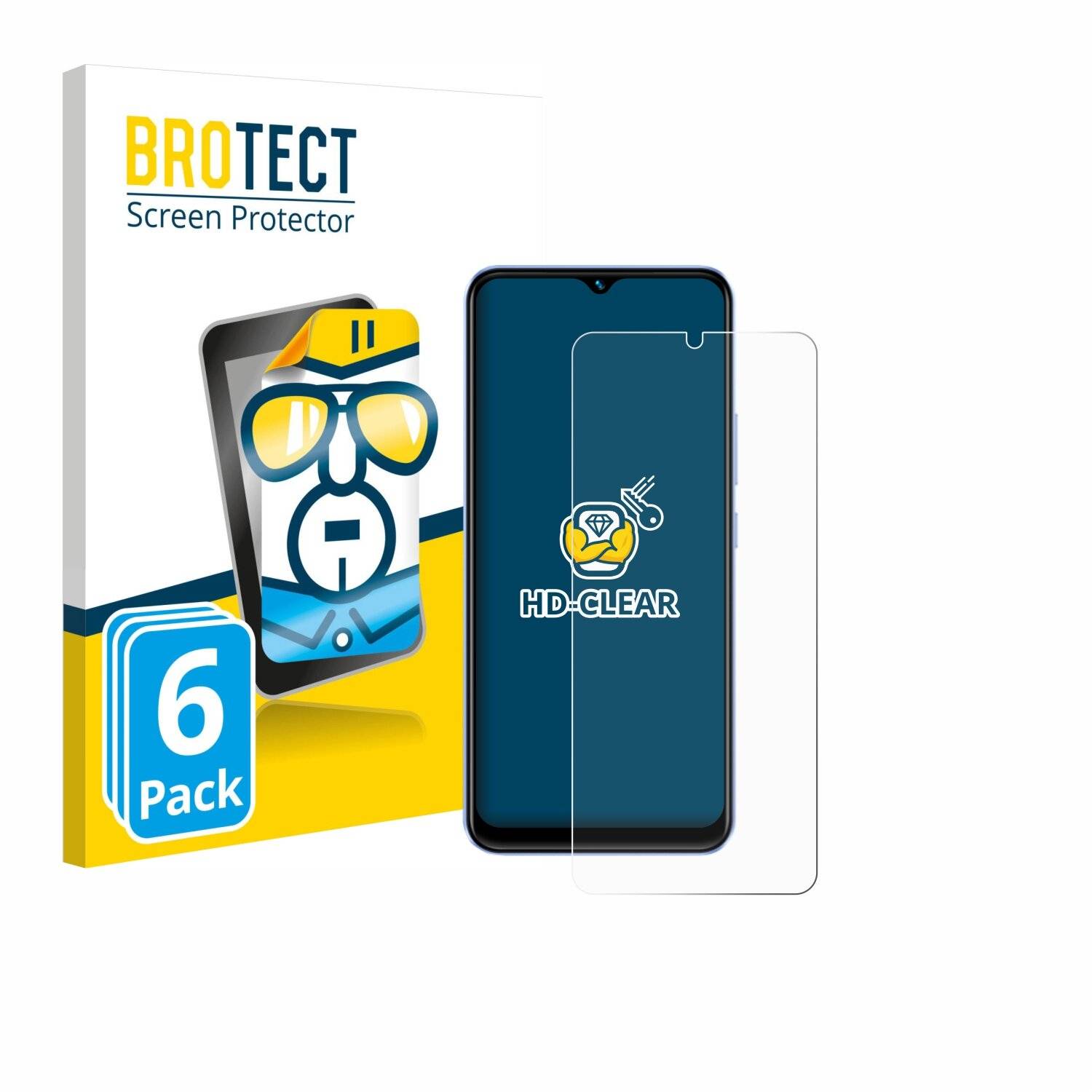 6x BROTECT Displayschutz-Folie für Vivo