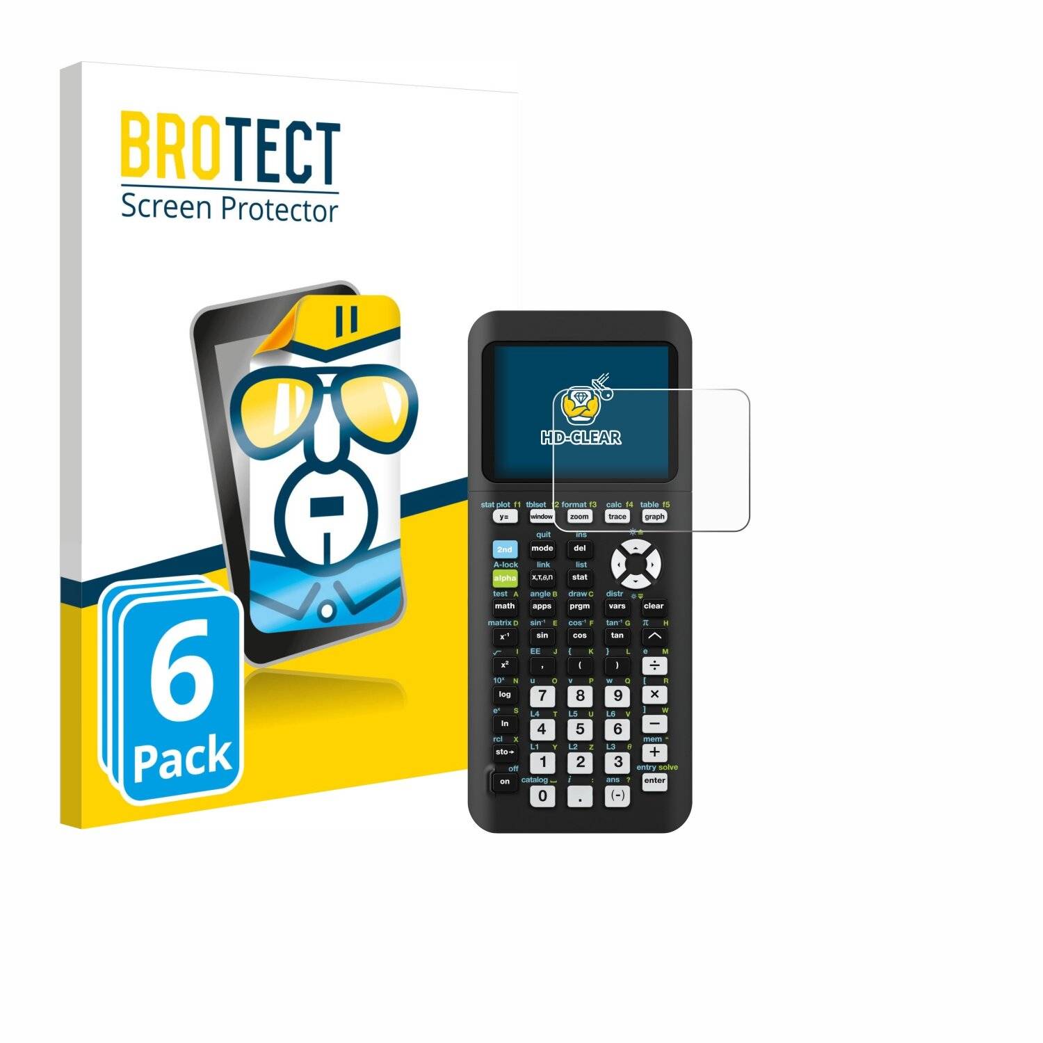 6x BROTECT Displayschutz-Folie für Texas Instruments TI-84 Plus CE-T