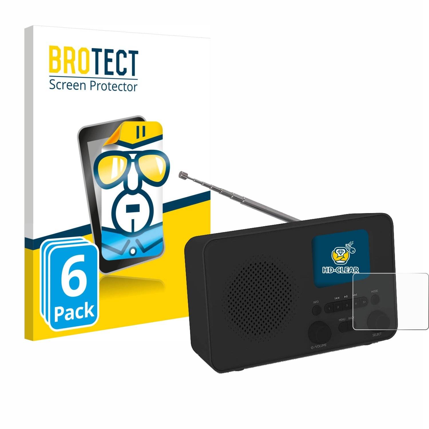 6x BROTECT Displayschutz-Folie für TechniSat 6