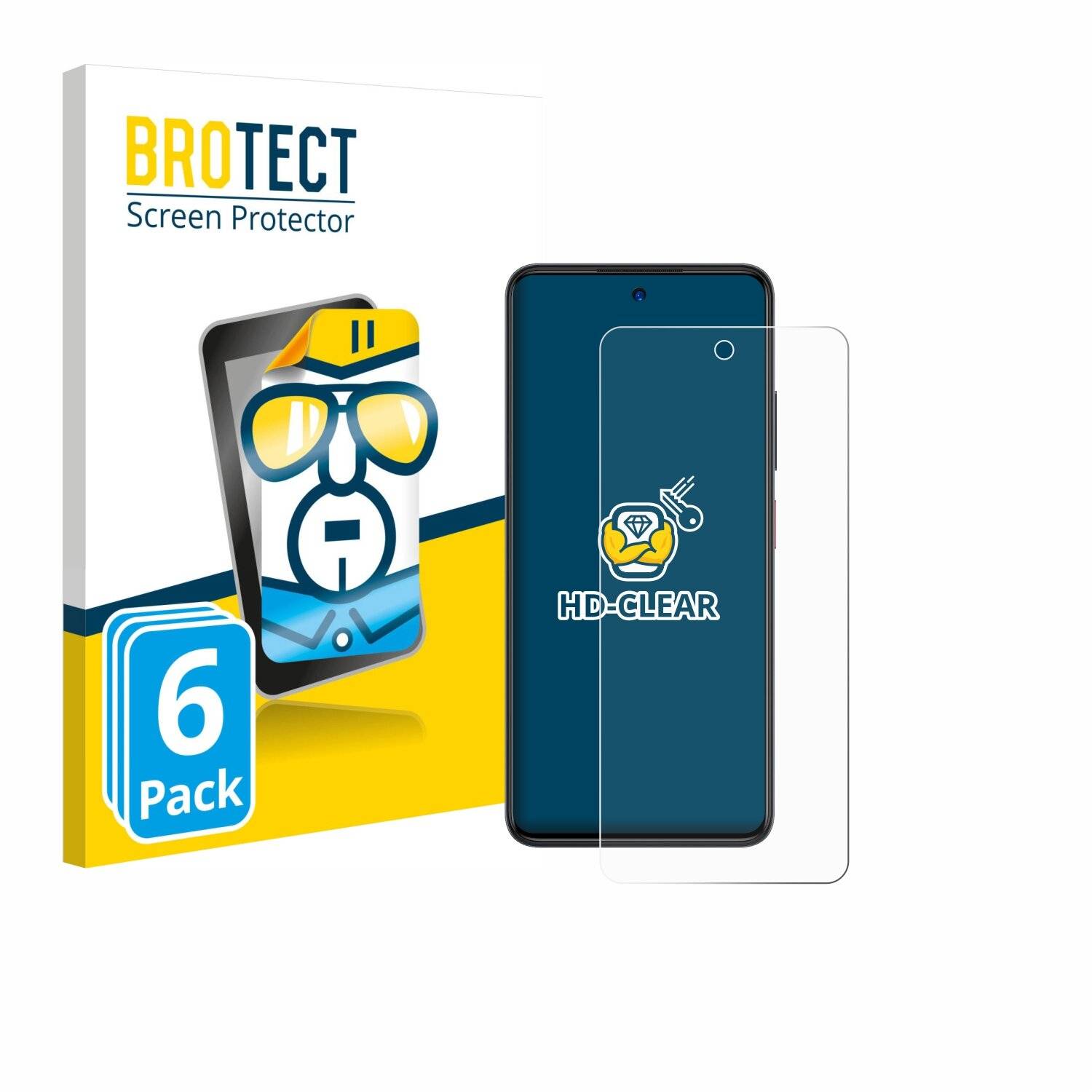 6x BROTECT Displayschutz-Folie für ZTE Blade A75