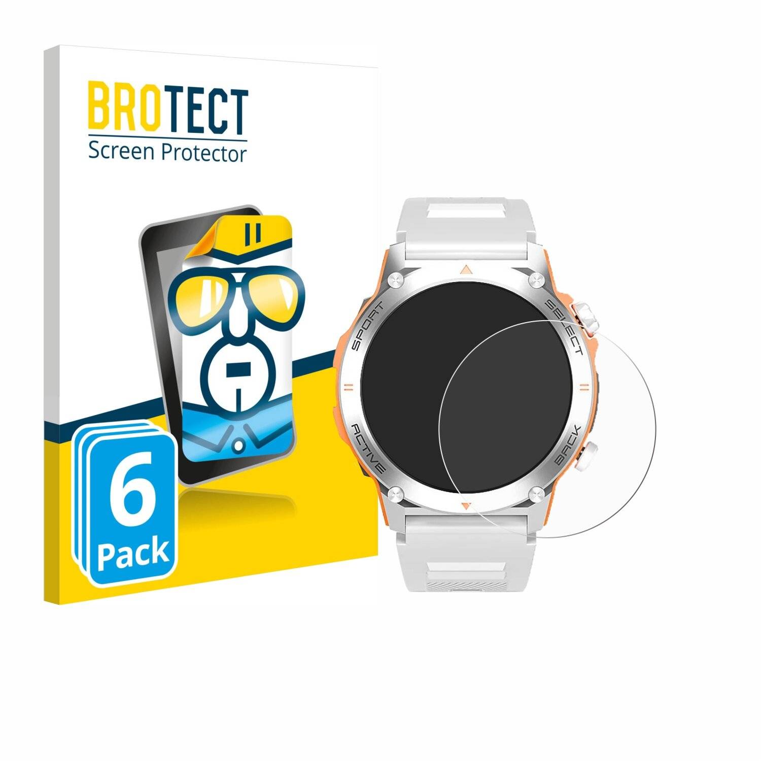 6x BROTECT Displayschutz-Folie für RAYOFI Smartwatch