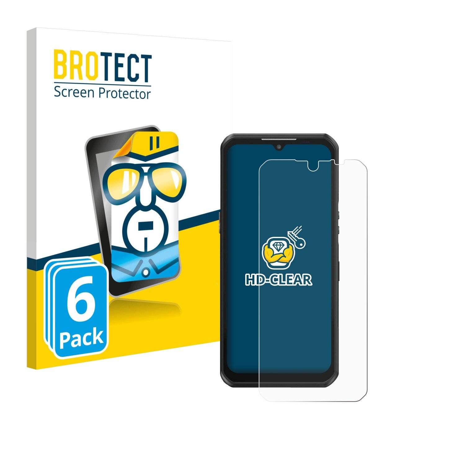 6x BROTECT Displayschutz-Folie für Oukitel