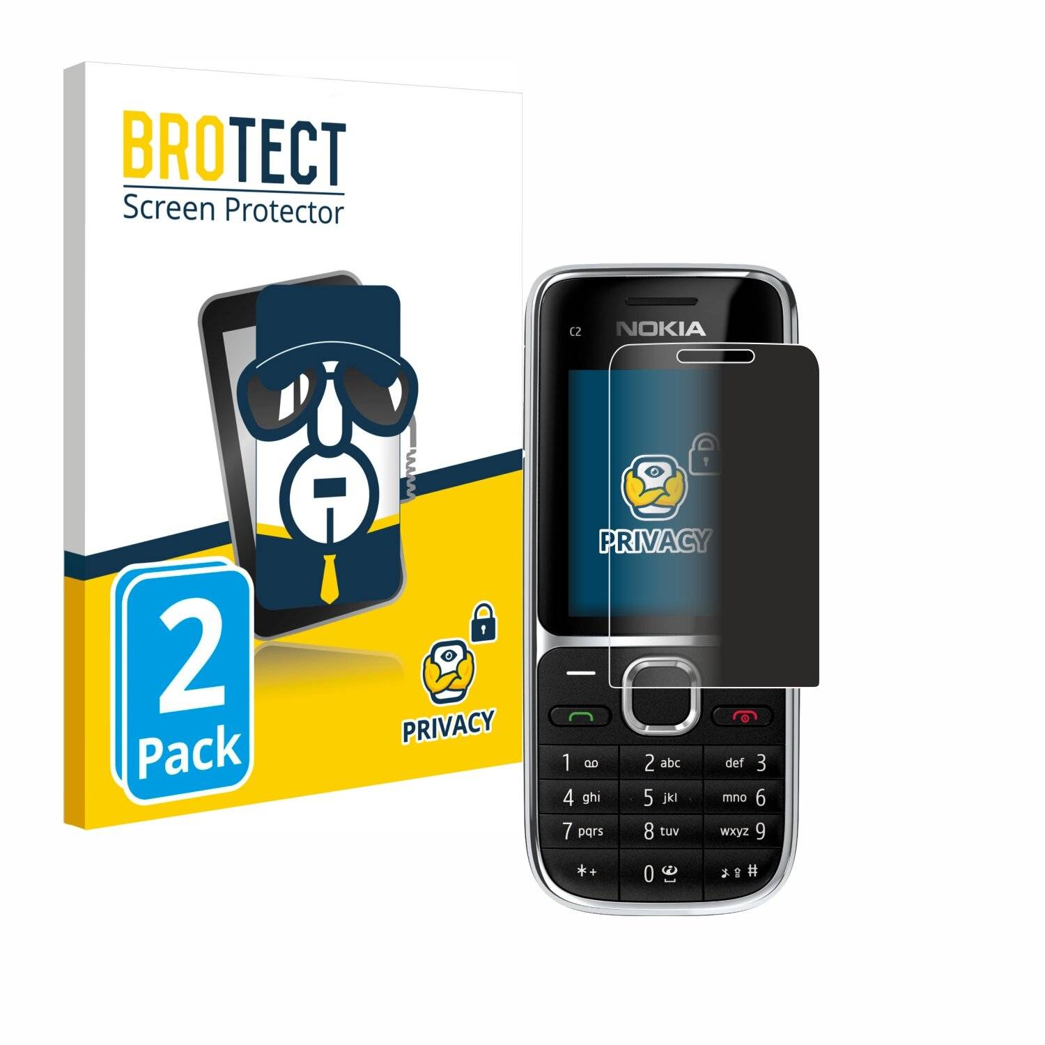 2x BROTECT Privacy Blickschutzfolie für Nokia