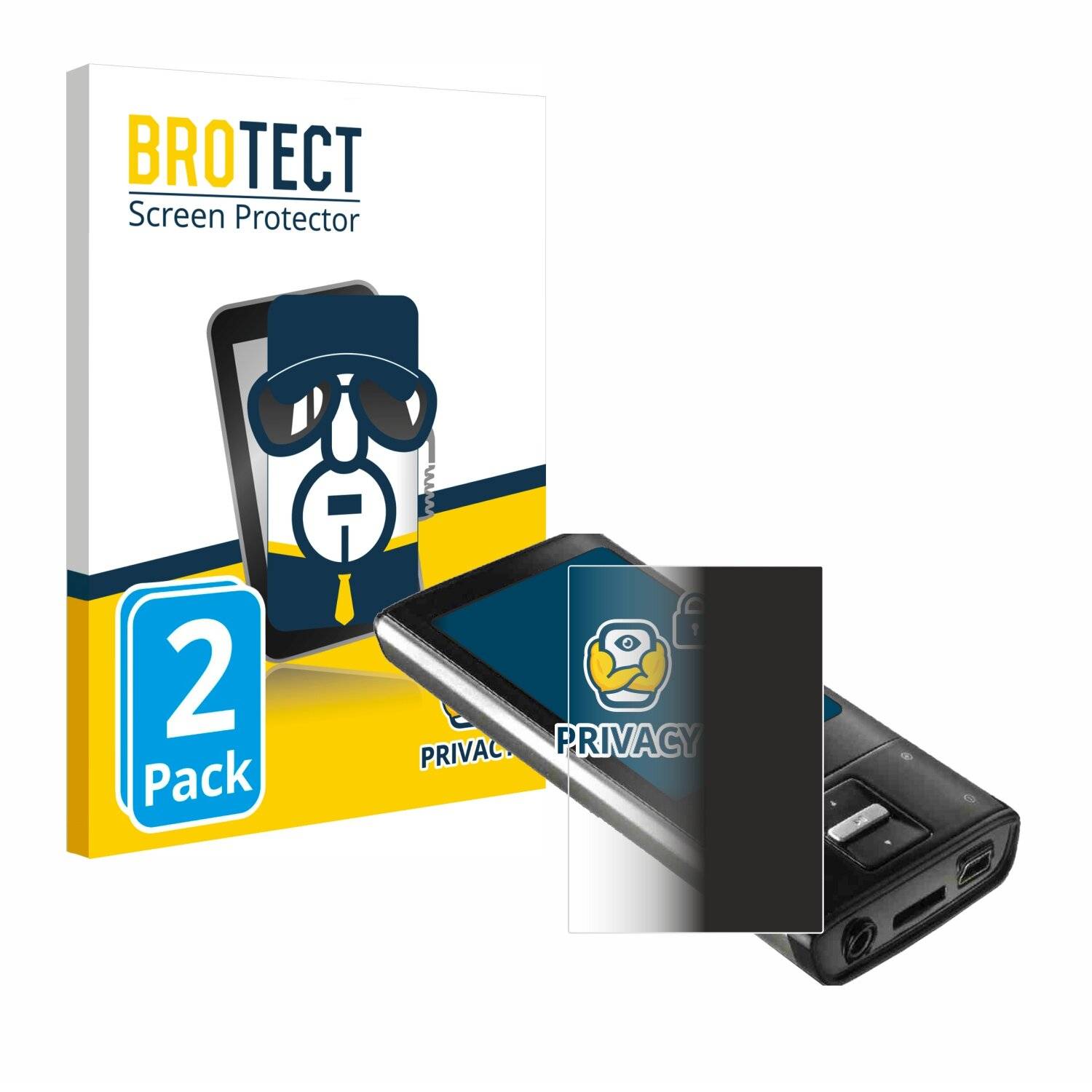 2x BROTECT Privacy Blickschutzfolie für Intenso Video Shooter