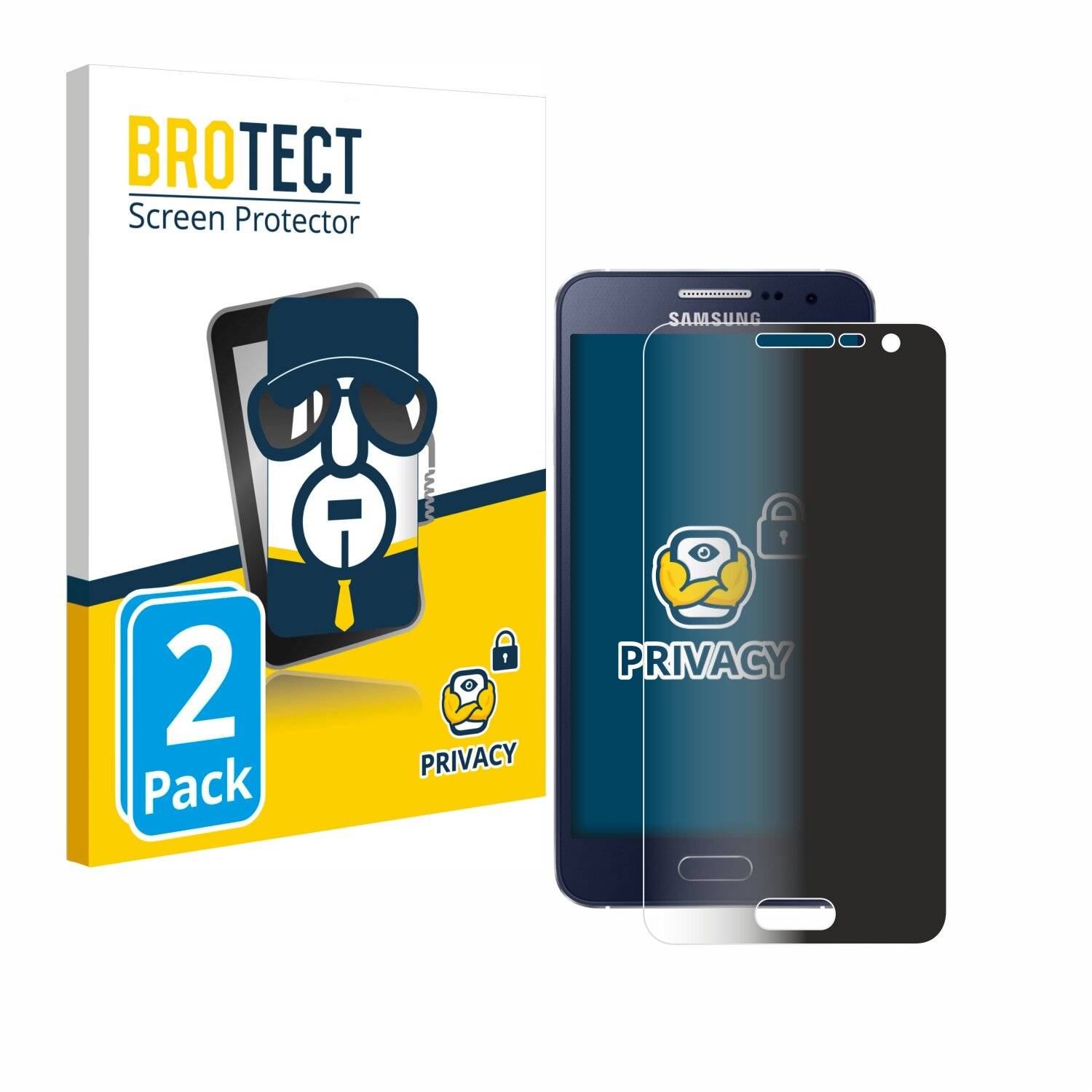 2x BROTECT Privacy Blickschutzfolie für Samsung Galaxy A3