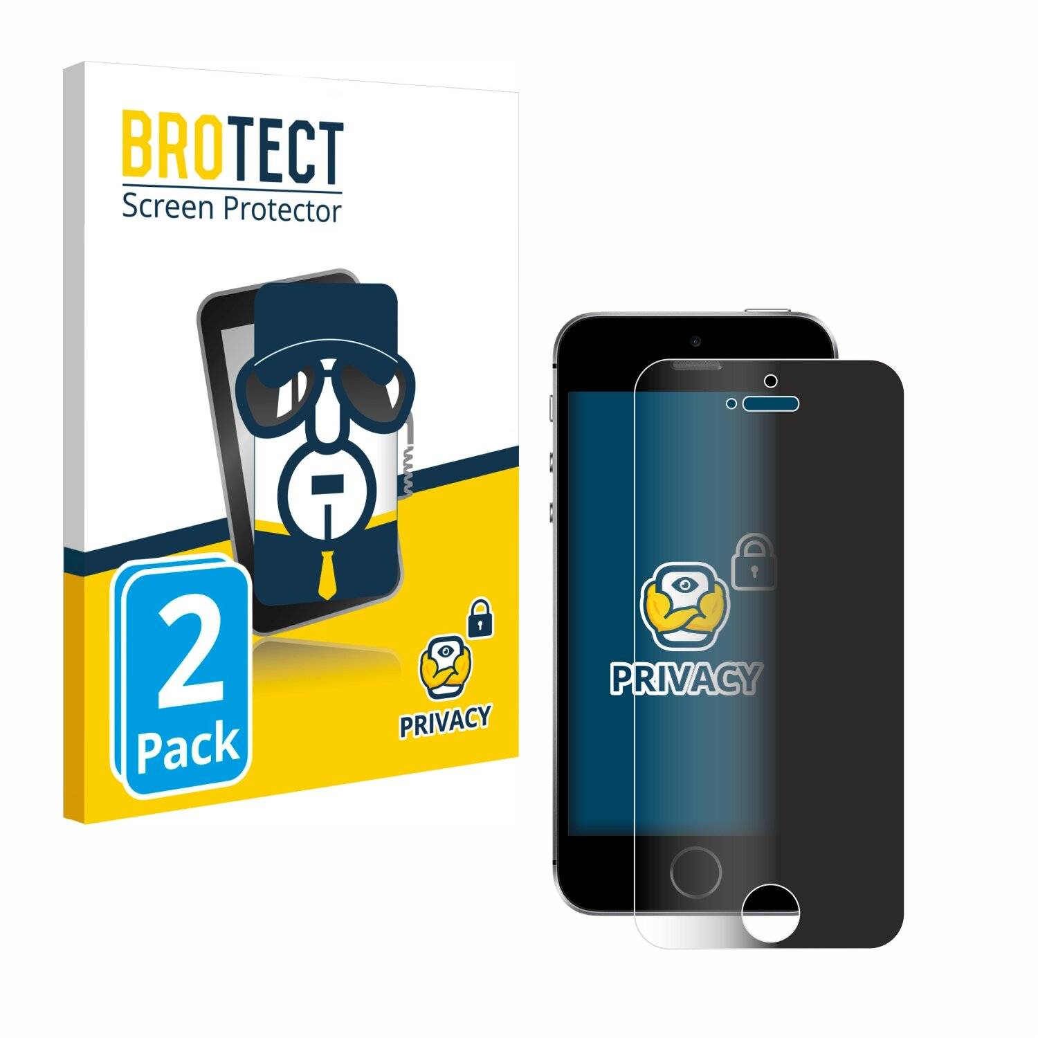 2x BROTECT Privacy Blickschutzfolie für Apple iPhone SE