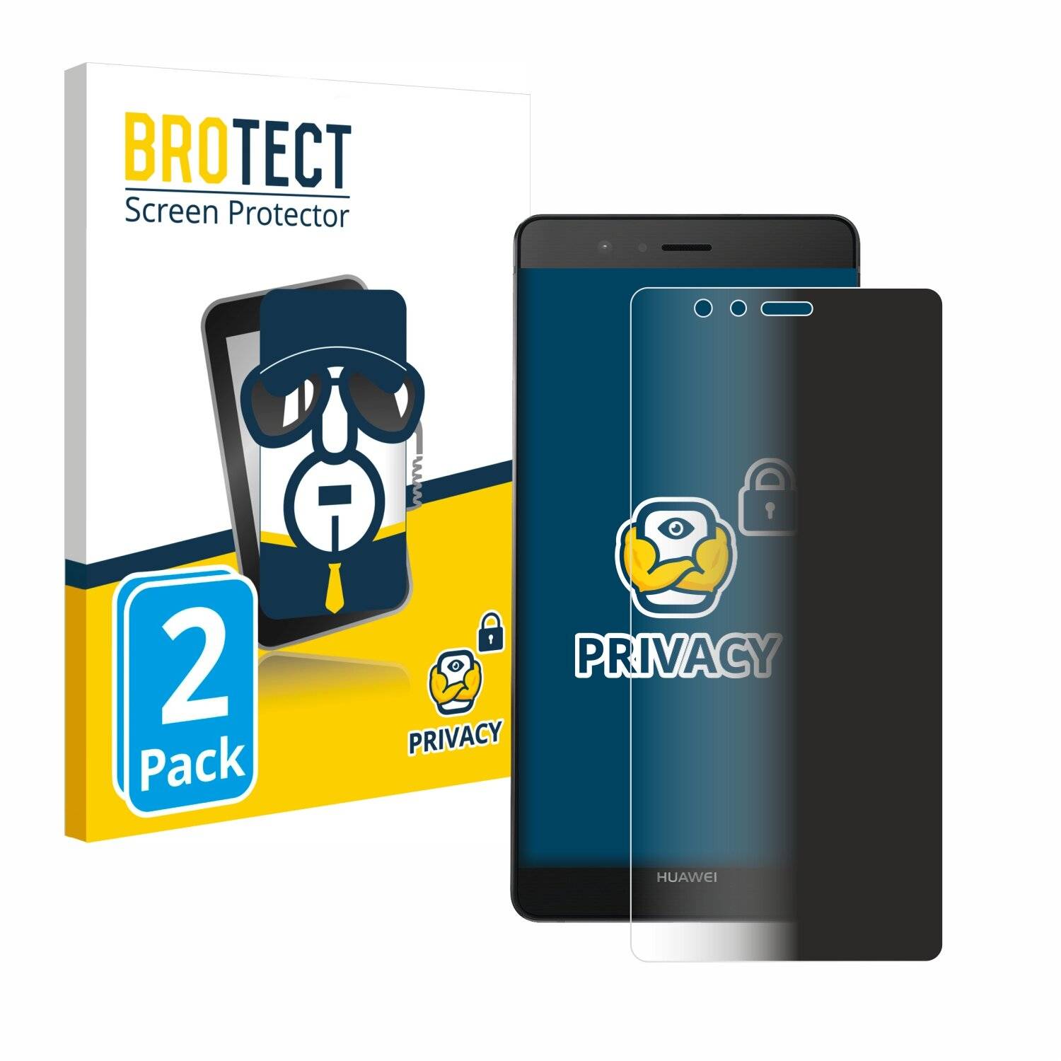 2x BROTECT Privacy Blickschutzfolie für Huawei