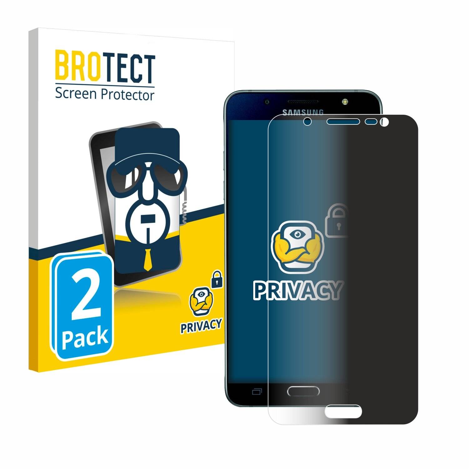 2x BROTECT Privacy Blickschutzfolie für Samsung Galaxy J5 Duos