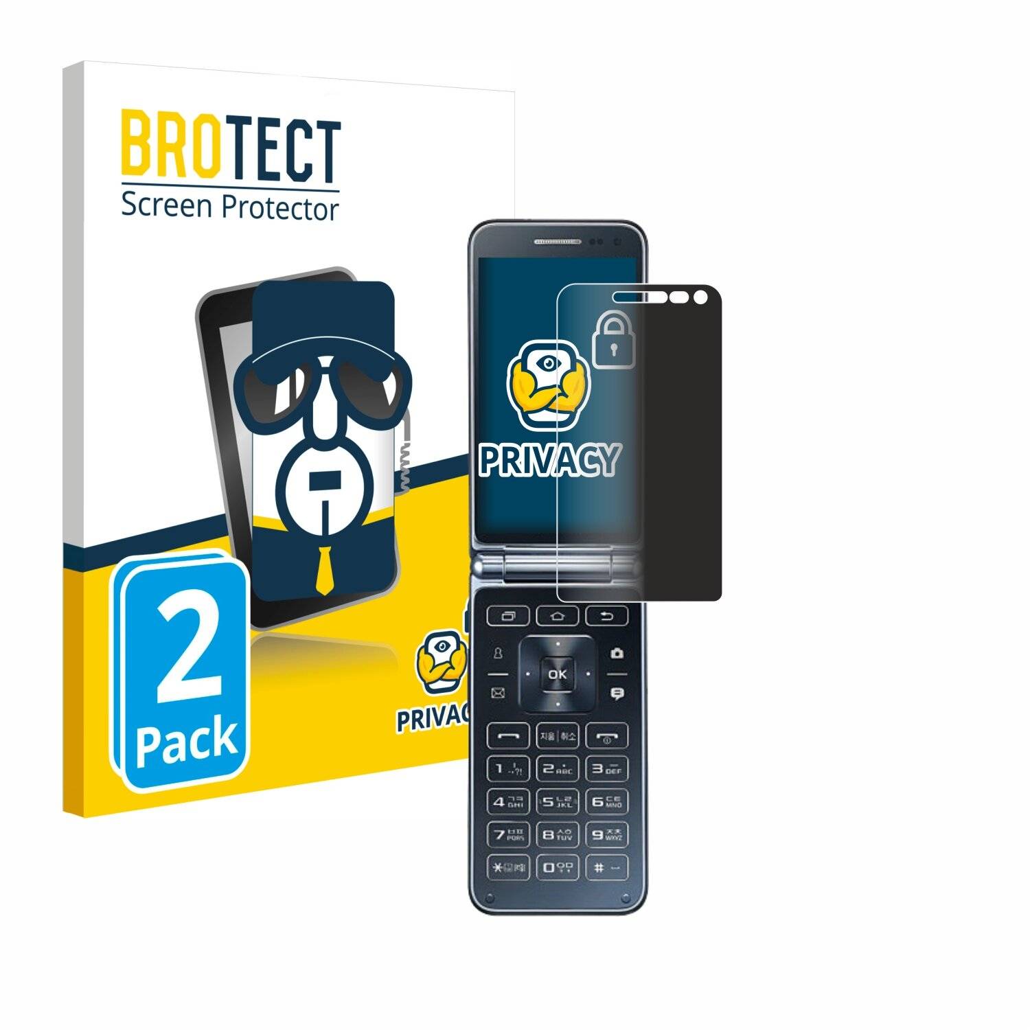 2x BROTECT Privacy Blickschutzfolie für Samsung Galaxy Folder