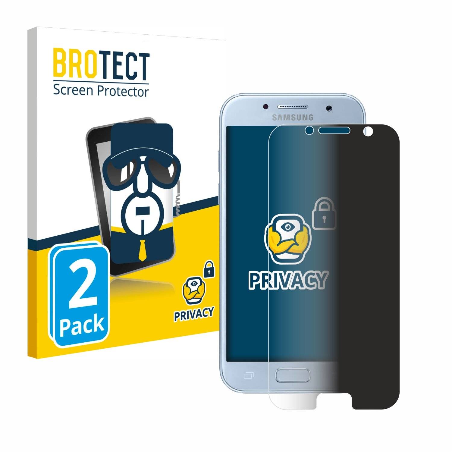 2x BROTECT Privacy Blickschutzfolie für Samsung Galaxy A5