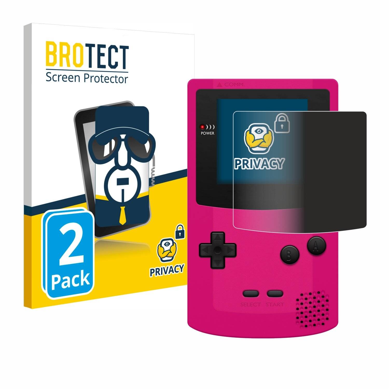 2x BROTECT Privacy Blickschutzfolie für Nintendo Gameboy