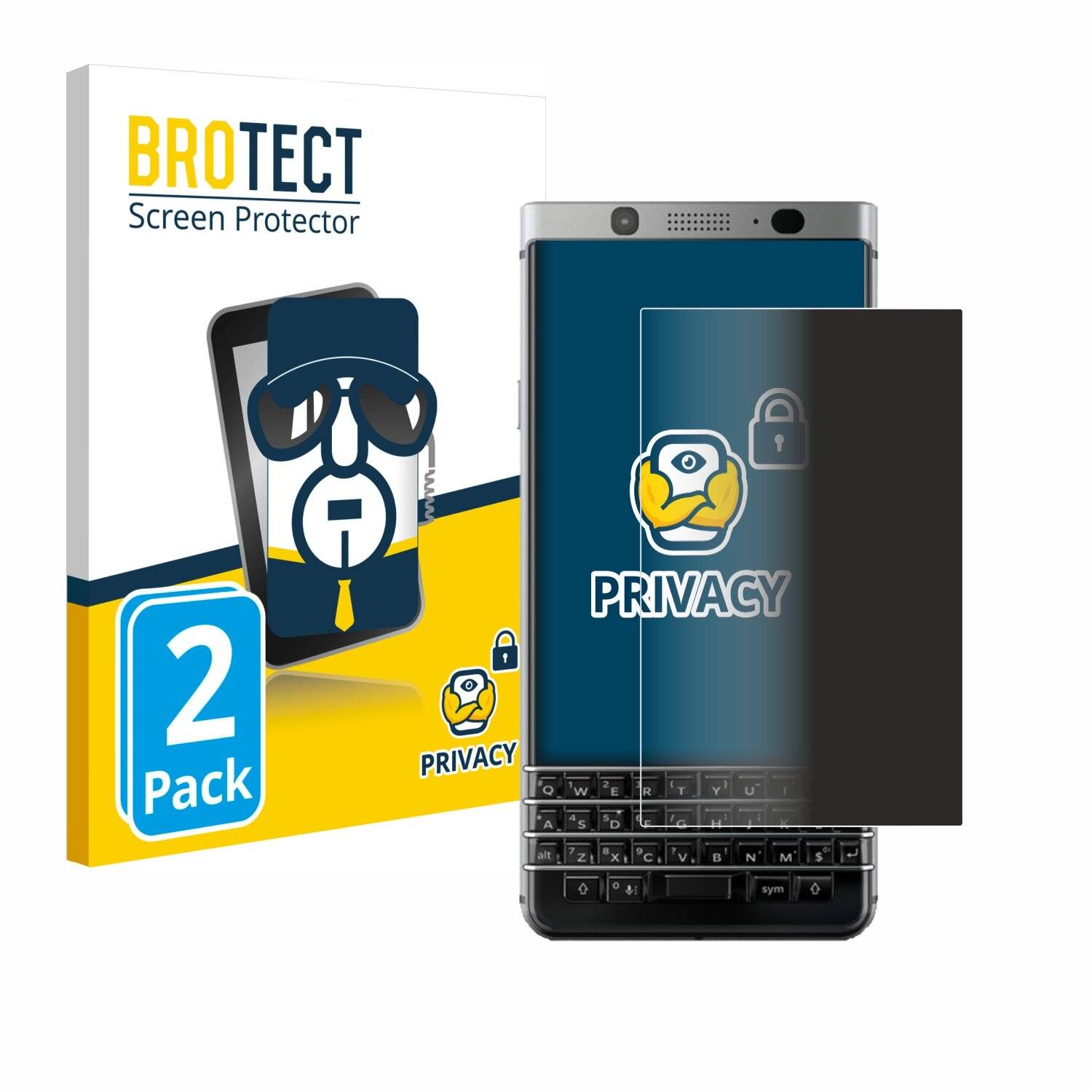 2x BROTECT Privacy Blickschutzfolie für BlackBerry