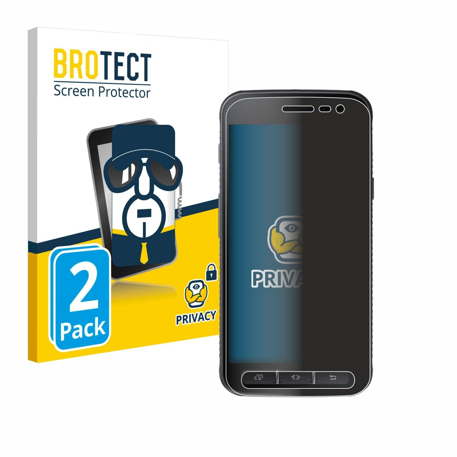 2x BROTECT Privacy Blickschutzfolie für Samsung Galaxy XCover