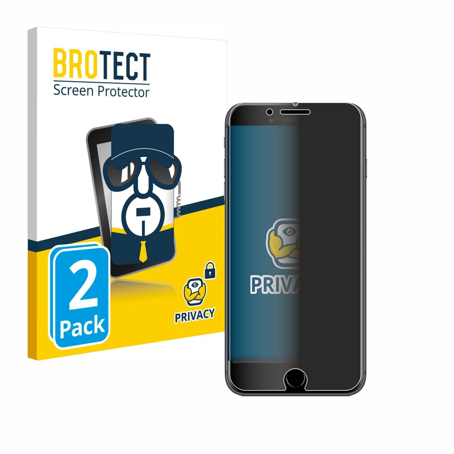 2x BROTECT Privacy Blickschutzfolie für Apple iPhone 8