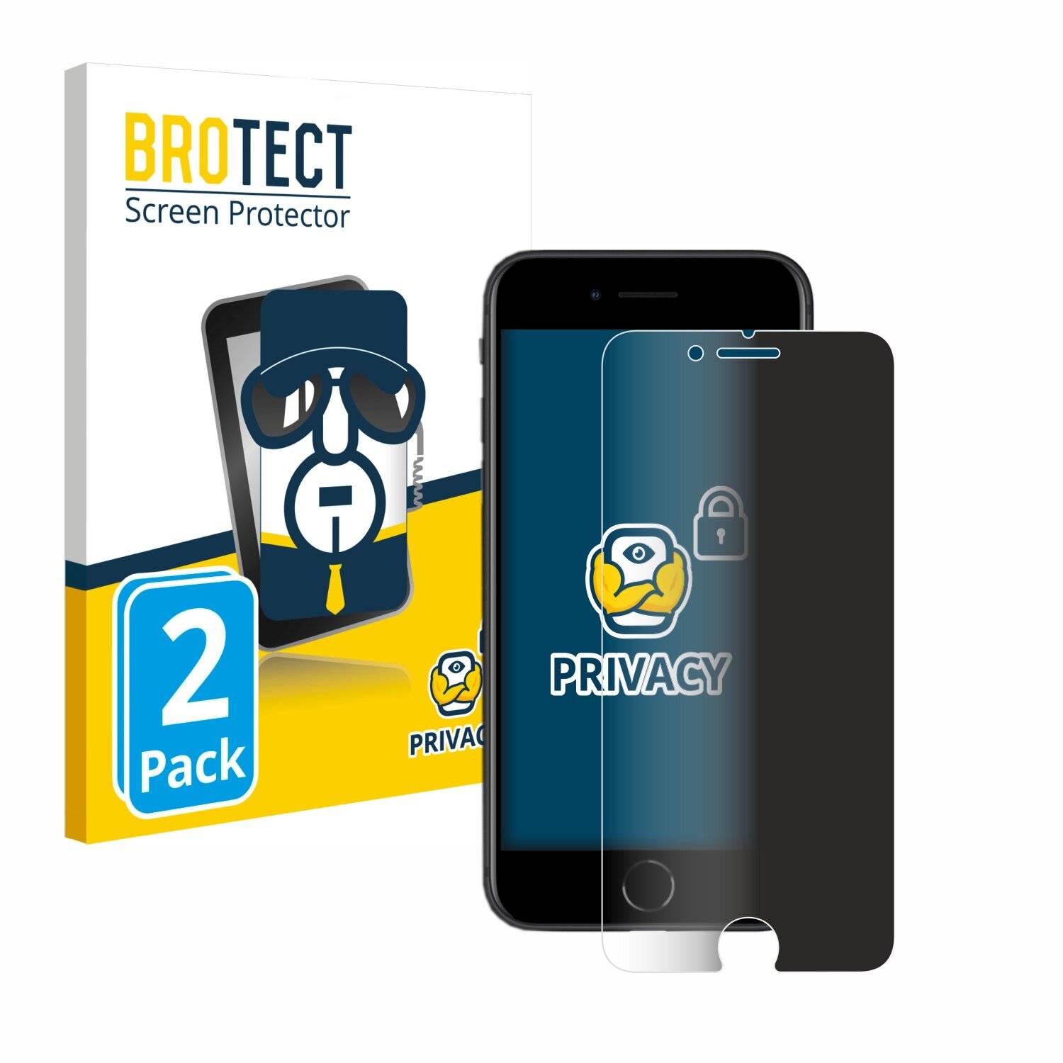 2x BROTECT Privacy Blickschutzfolie für Apple iPhone SE 2
