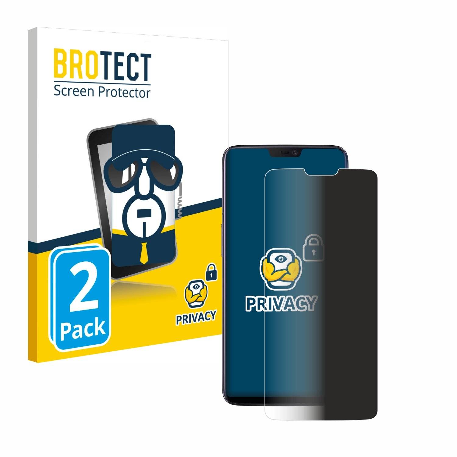 2x BROTECT Privacy Blickschutzfolie für OnePlus