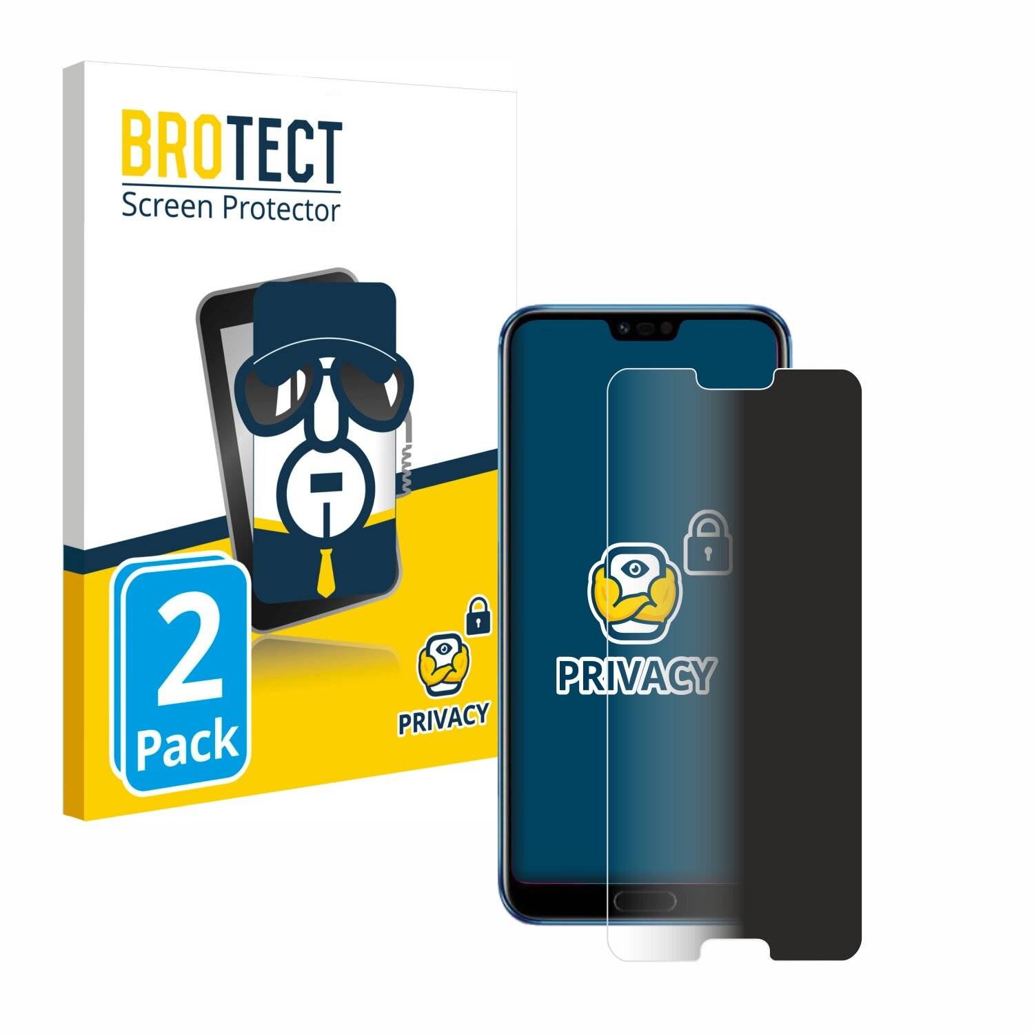 2x BROTECT Privacy Blickschutzfolie für Honor
