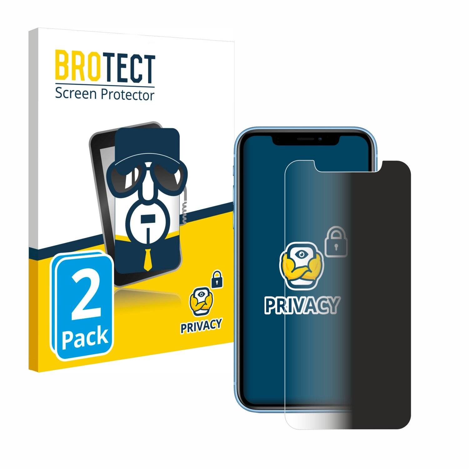 2x BROTECT Privacy Blickschutzfolie für Apple iPhone