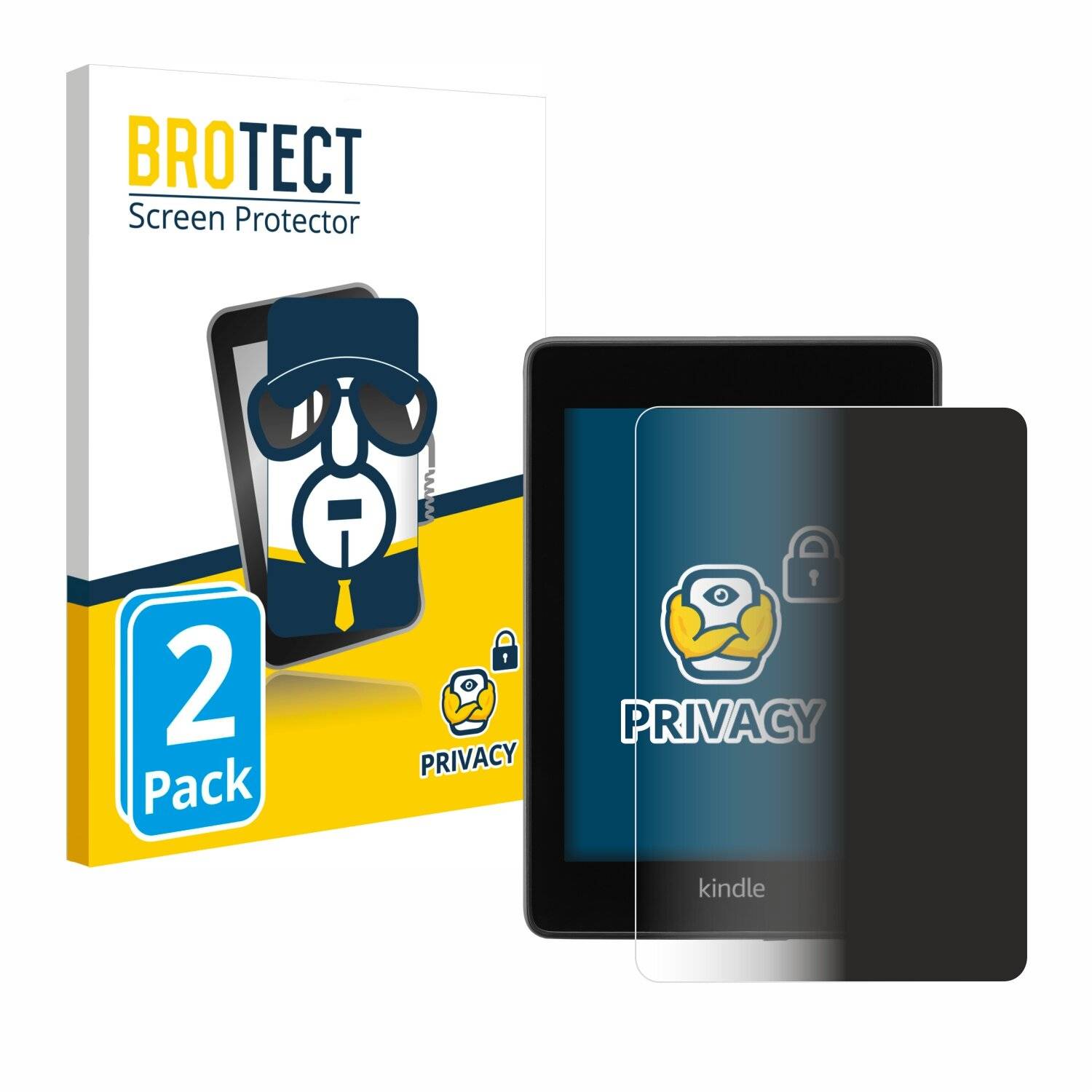 2x BROTECT Privacy Blickschutzfolie für Amazon Kindle Paperwhite 2018 (10.