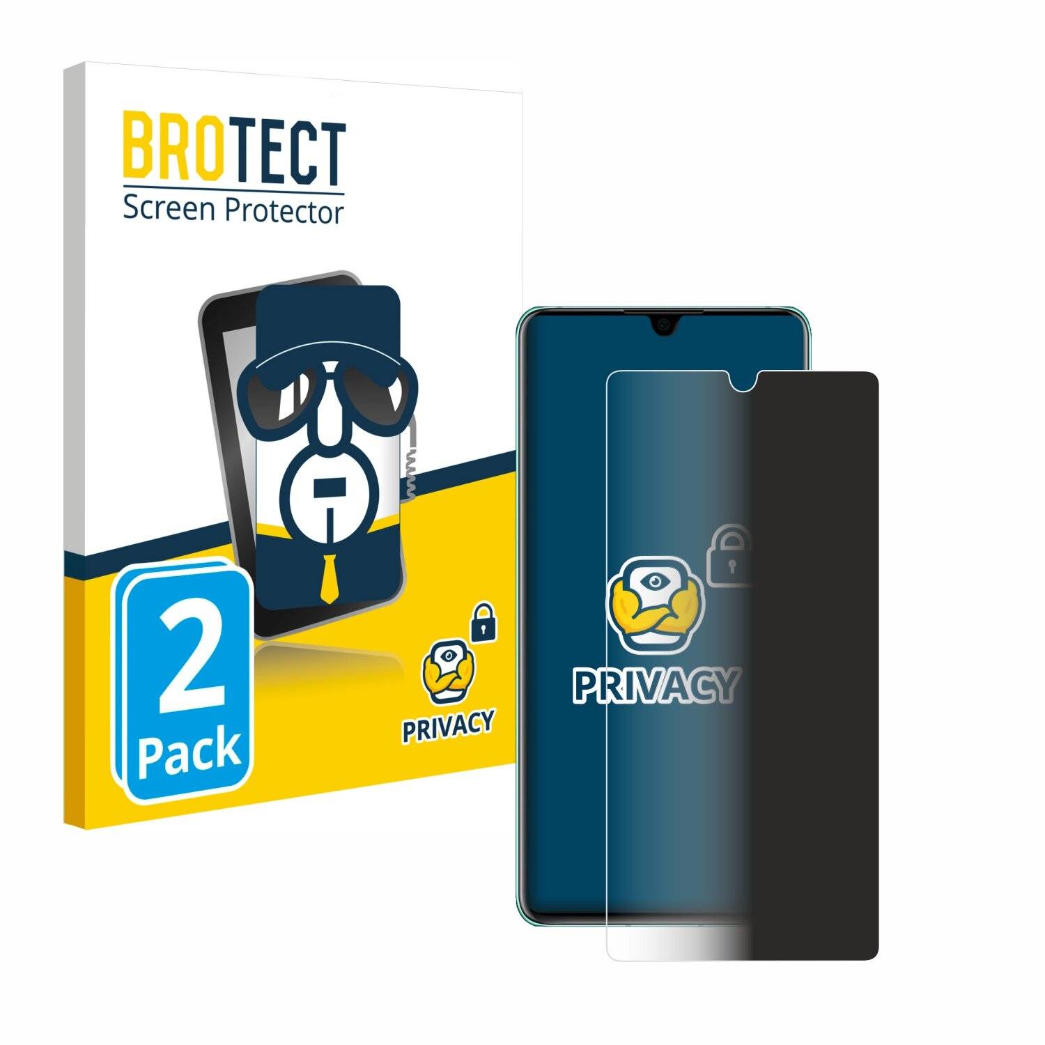 2x BROTECT Privacy Blickschutzfolie für Huawei
