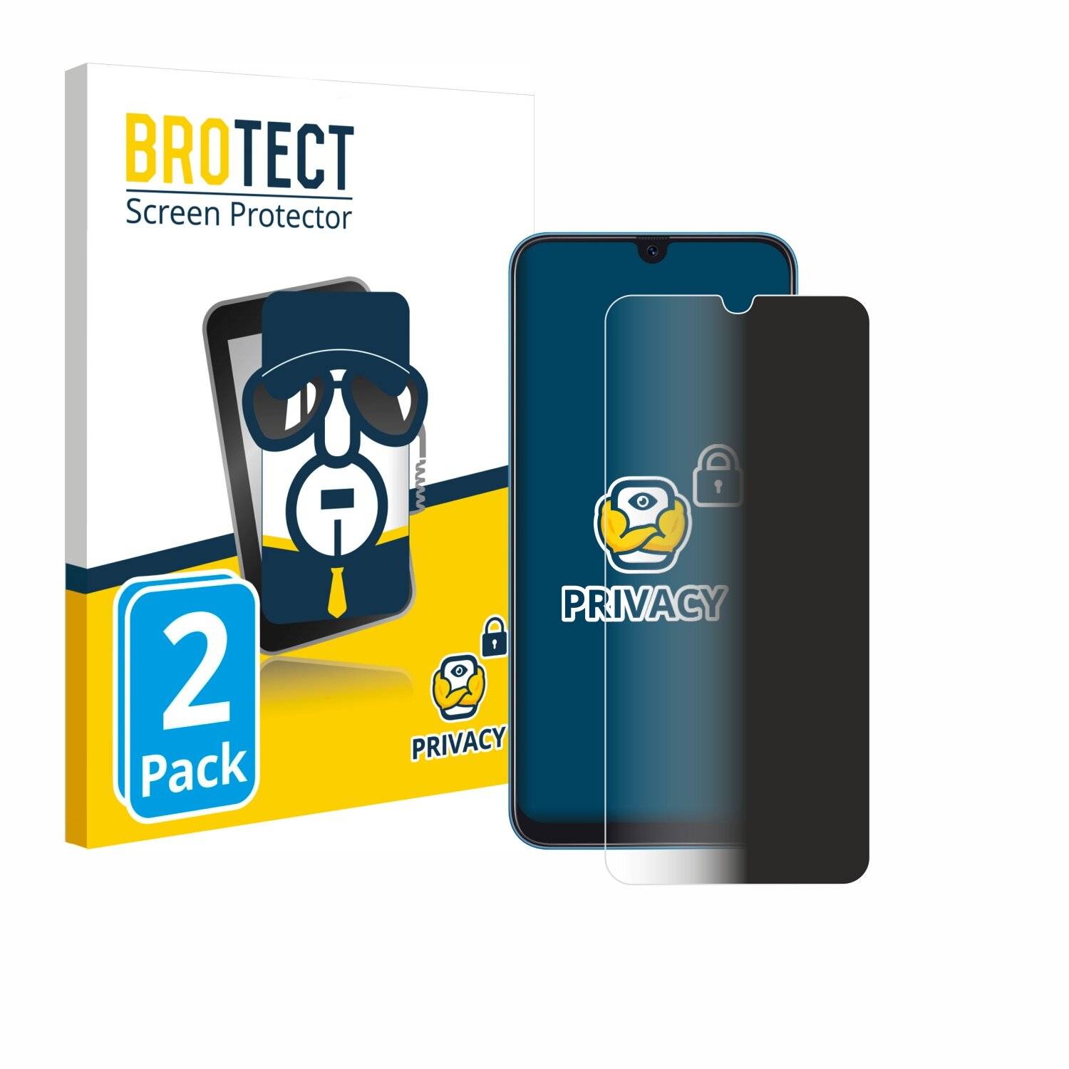 2x BROTECT Privacy Blickschutzfolie für Samsung Galaxy