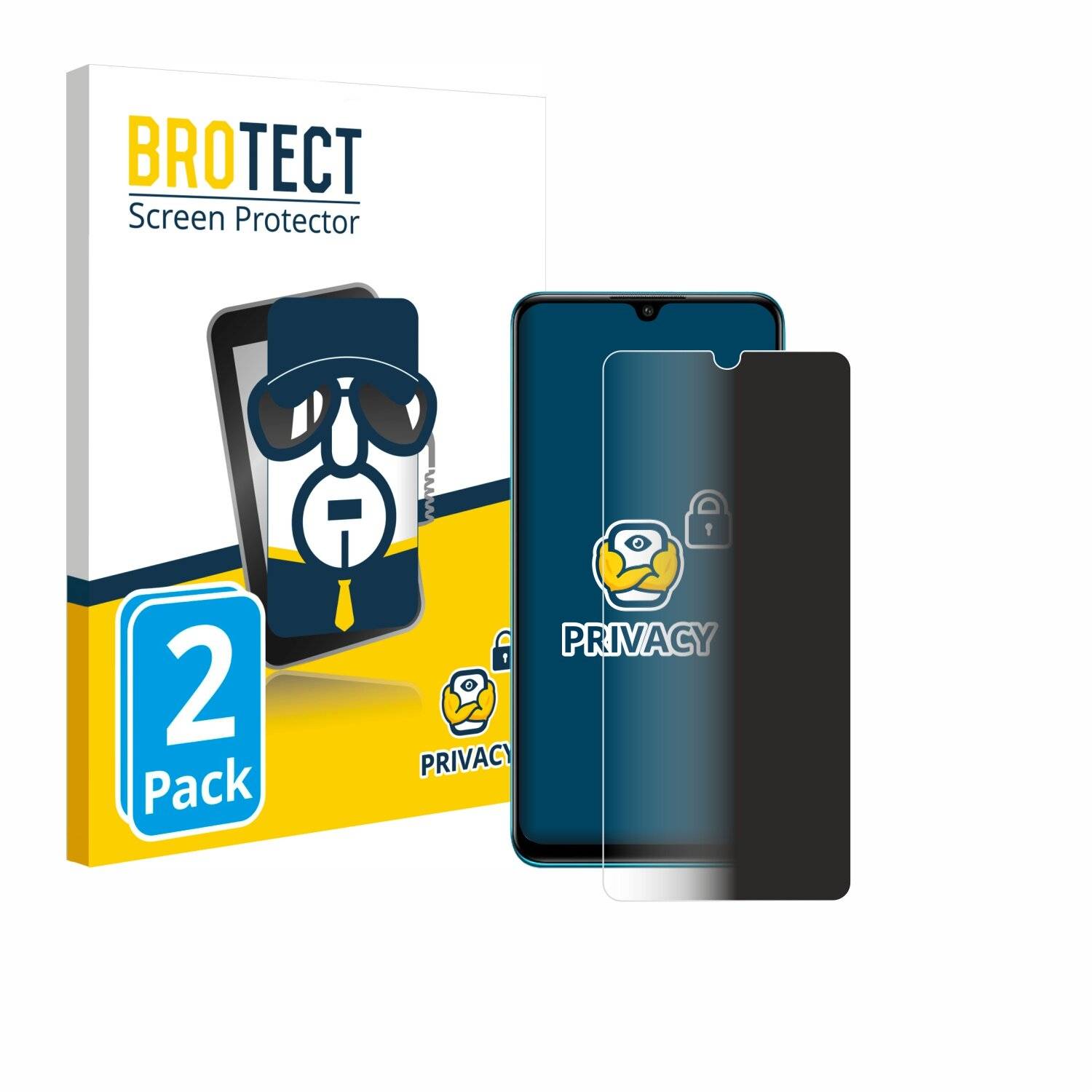 2x BROTECT Privacy Blickschutzfolie für Huawei Nova