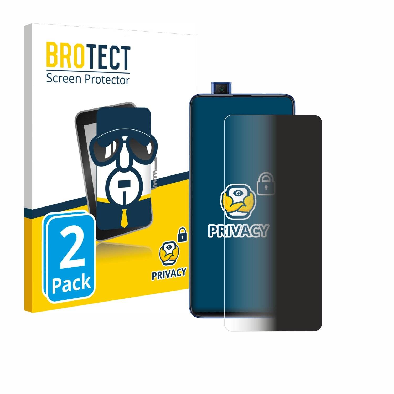 2x BROTECT Privacy Blickschutzfolie für Xiaomi Redmi K20