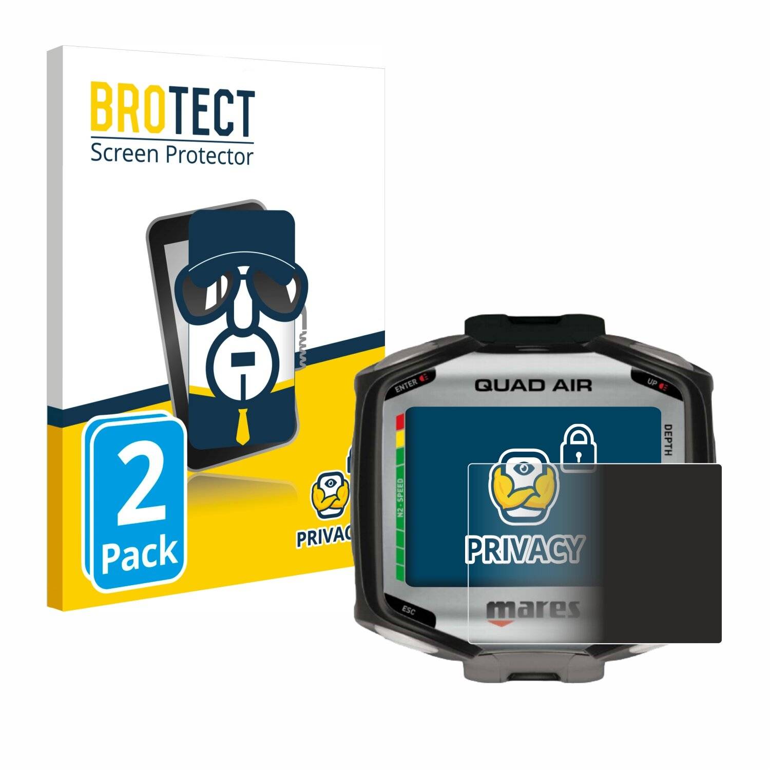 2x BROTECT Privacy Blickschutzfolie für Mares Quad