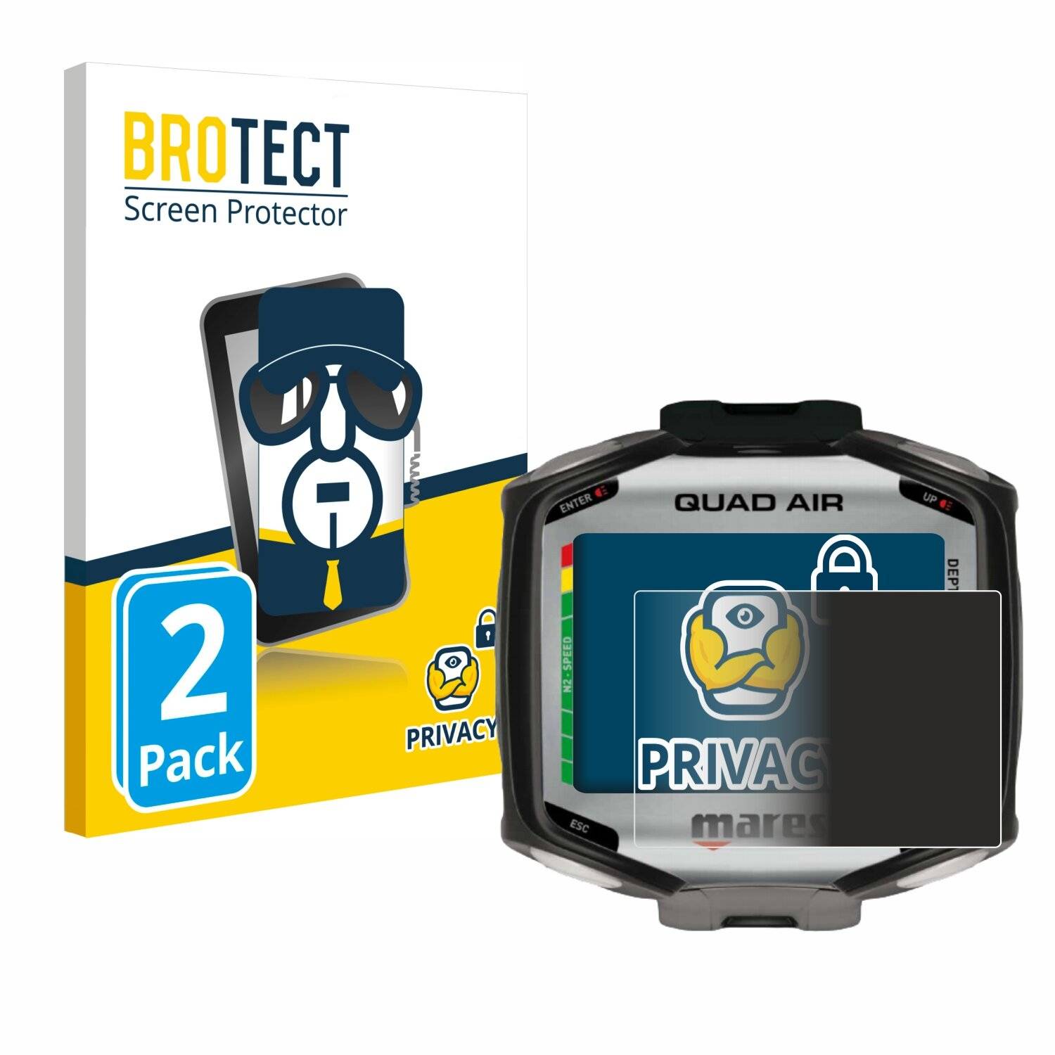 2x BROTECT Privacy Blickschutzfolie für Mares