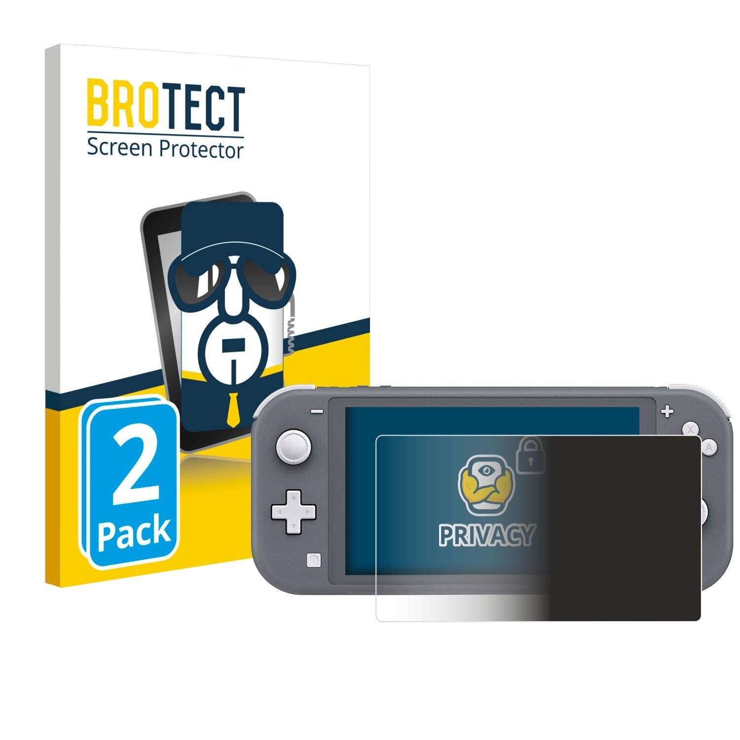 2x BROTECT Privacy Blickschutzfolie für Nintendo Switch