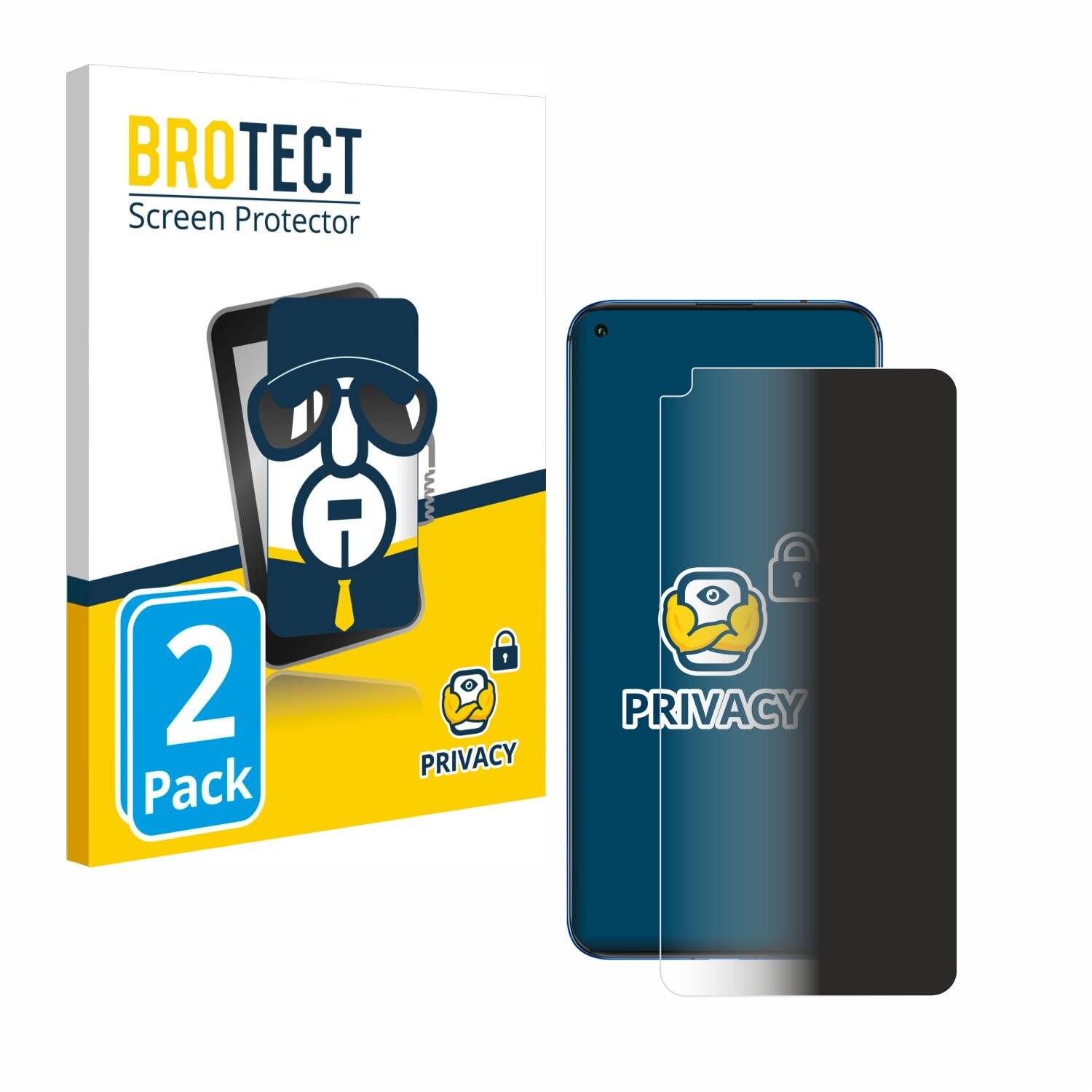 2x BROTECT Privacy Blickschutzfolie für Huawei Nova