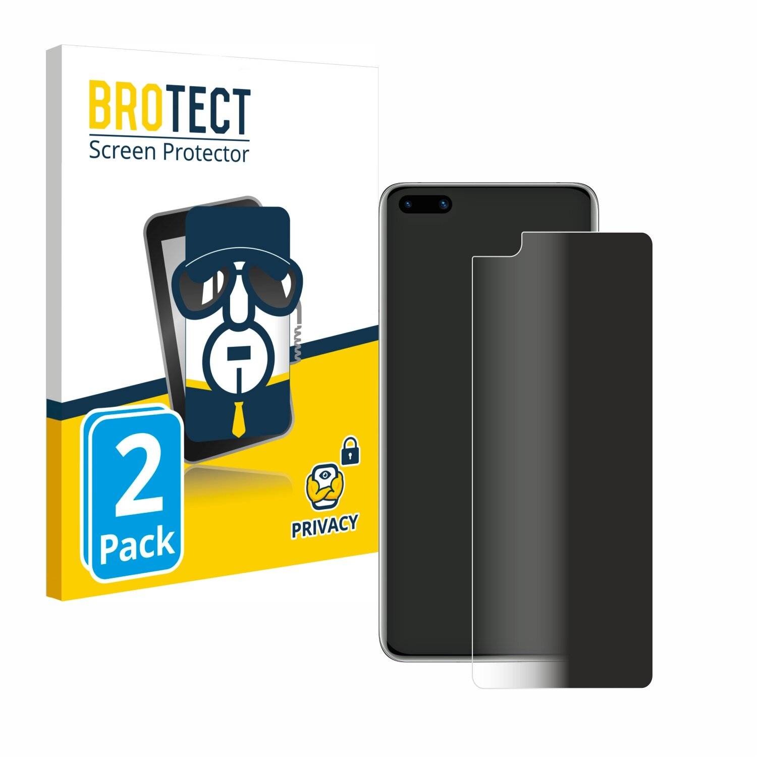 2x BROTECT Privacy Blickschutzfolie für Huawei