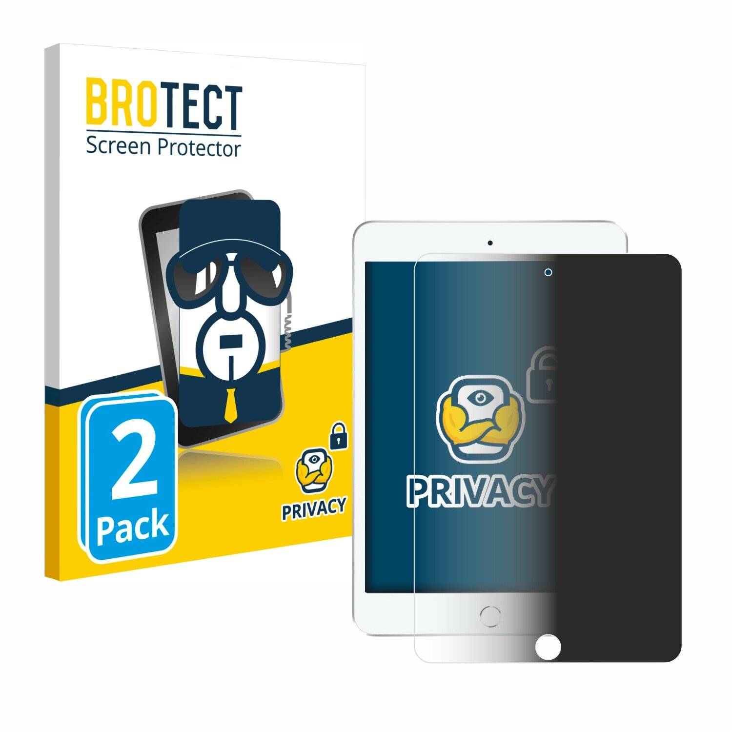 2x BROTECT Privacy Blickschutzfolie für Apple iPad Mini 7.9 2019 (5.