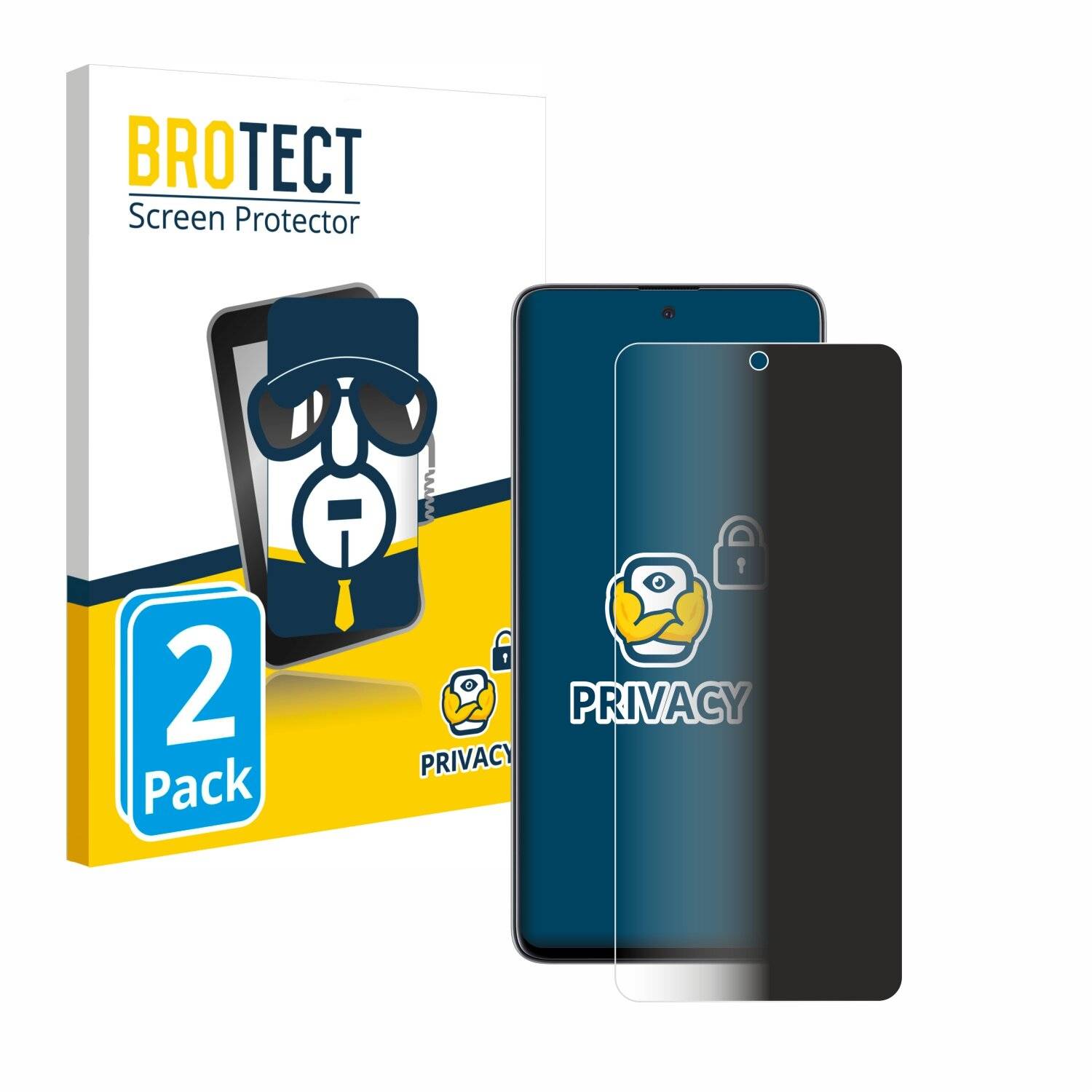 2x BROTECT Privacy Blickschutzfolie für Samsung Galaxy A51