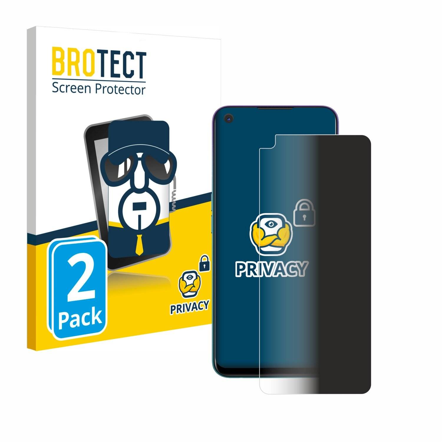 2x BROTECT Privacy Blickschutzfolie für Oppo