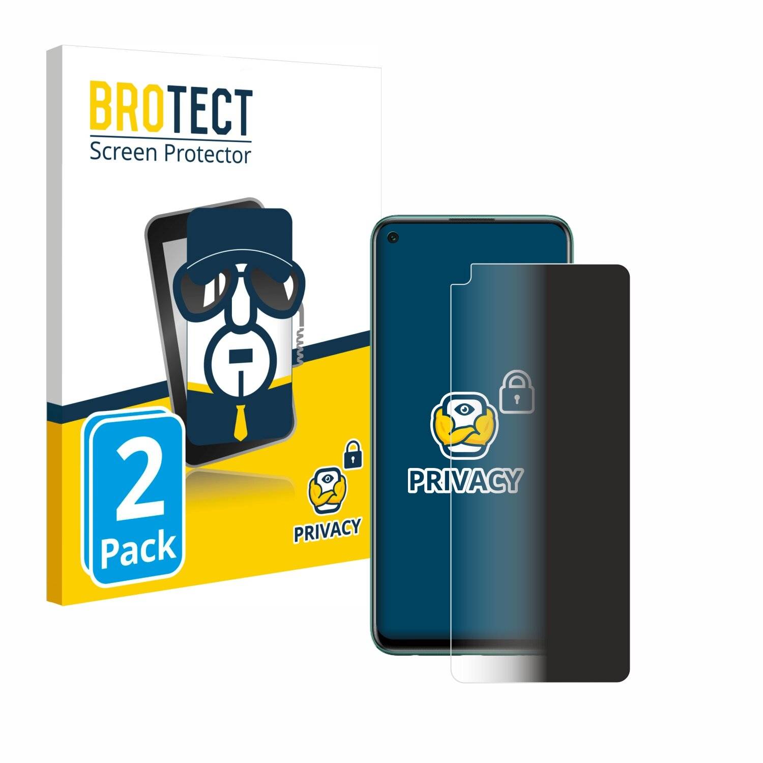 2x BROTECT Privacy Blickschutzfolie für Huawei P40 lite