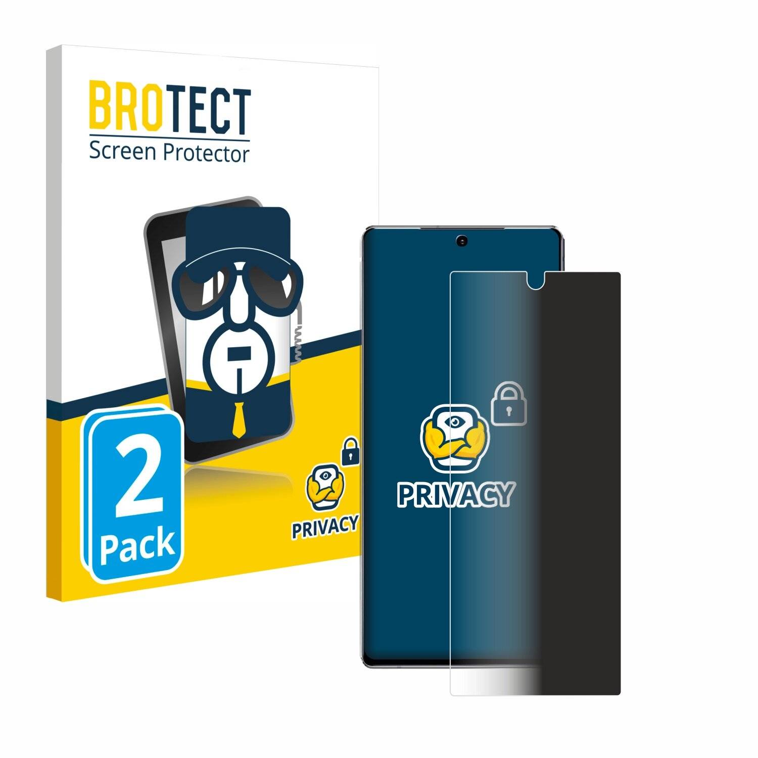 2x BROTECT Privacy Blickschutzfolie für Samsung Galaxy Note