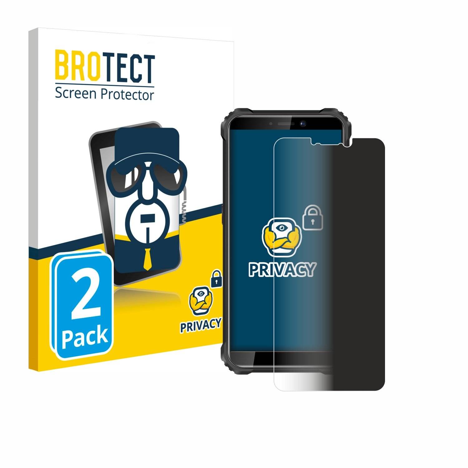 2x BROTECT Privacy Blickschutzfolie für Oukitel