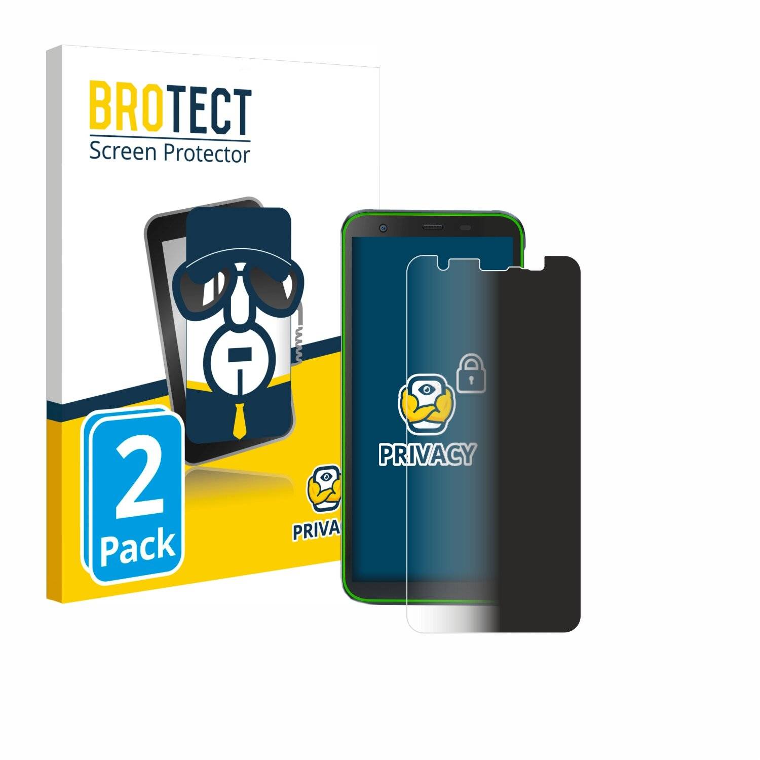 2x BROTECT Privacy Blickschutzfolie für Blackview BV6300