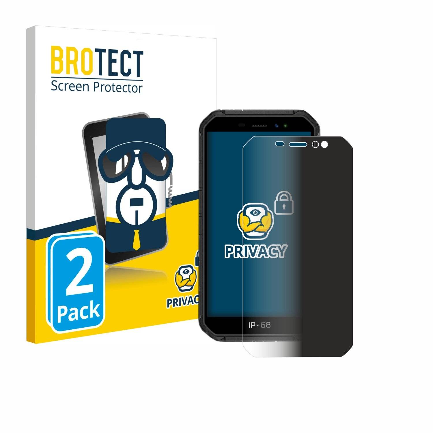 2x BROTECT Privacy Blickschutzfolie für Ulefone Armor X7