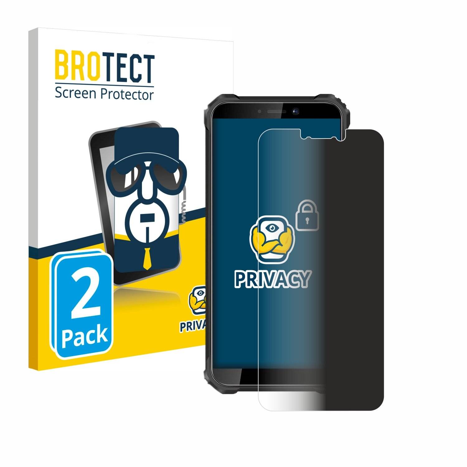 2x BROTECT Privacy Blickschutzfolie für Oukitel WP5