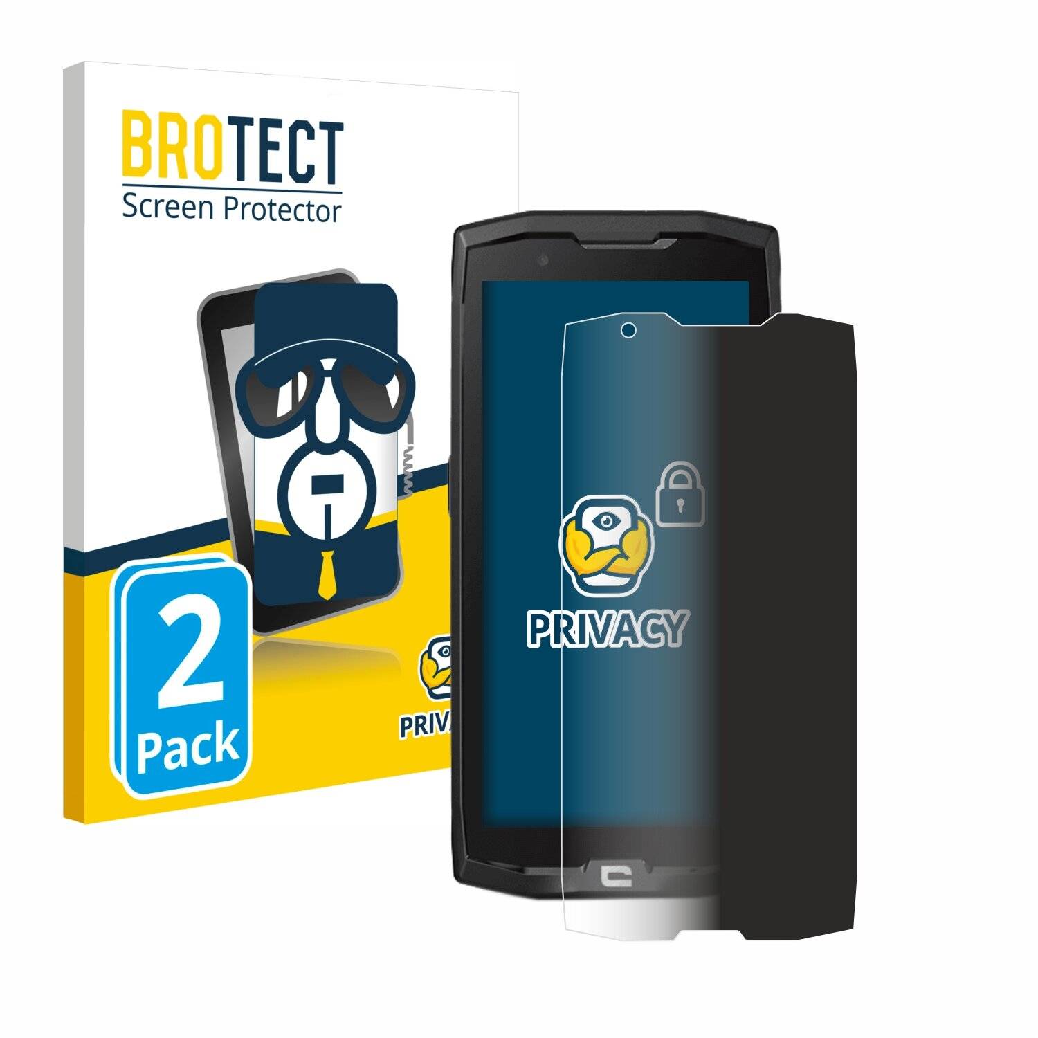 2x BROTECT Privacy Blickschutzfolie für Crosscall Core