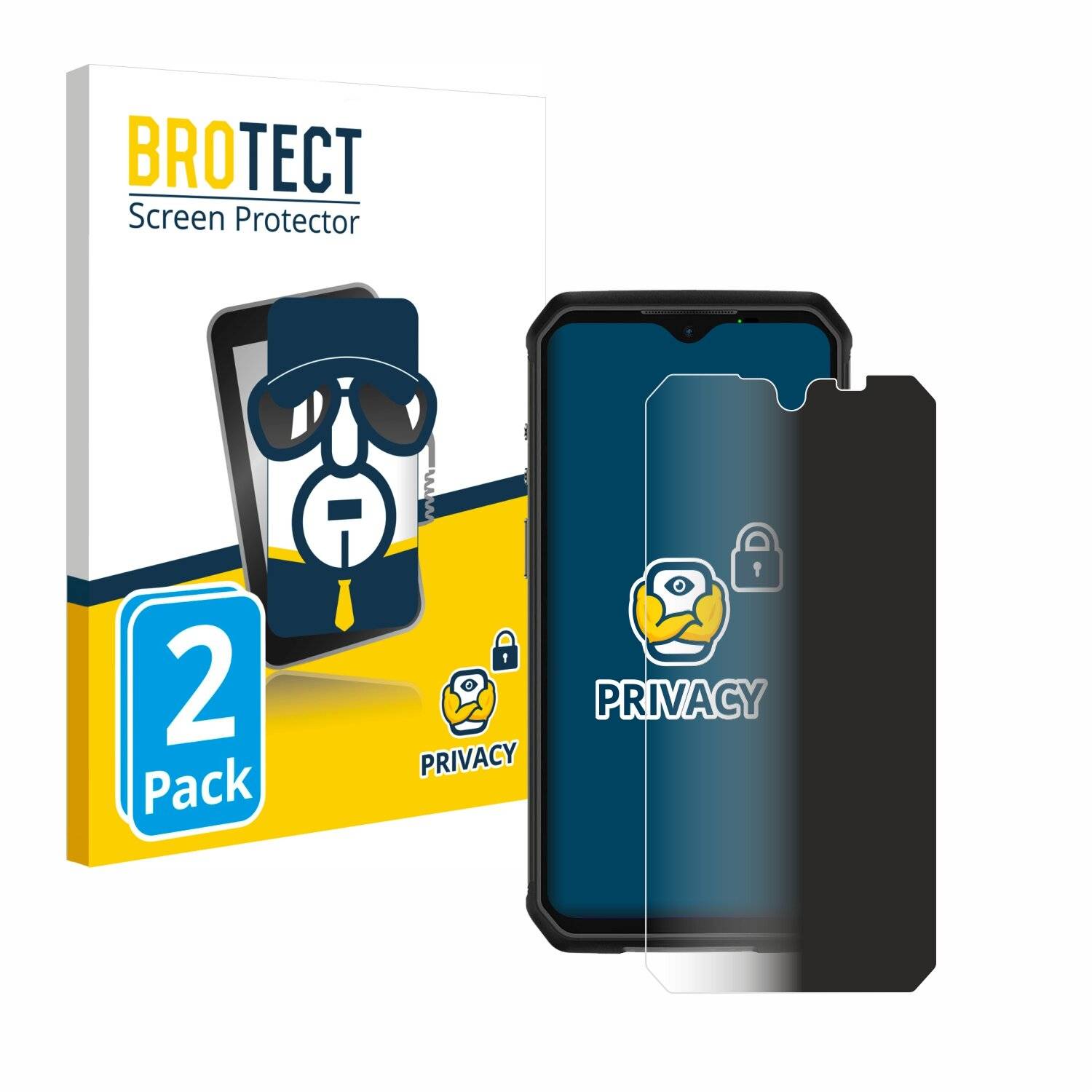 2x BROTECT Privacy Blickschutzfolie für Ulefone Armor