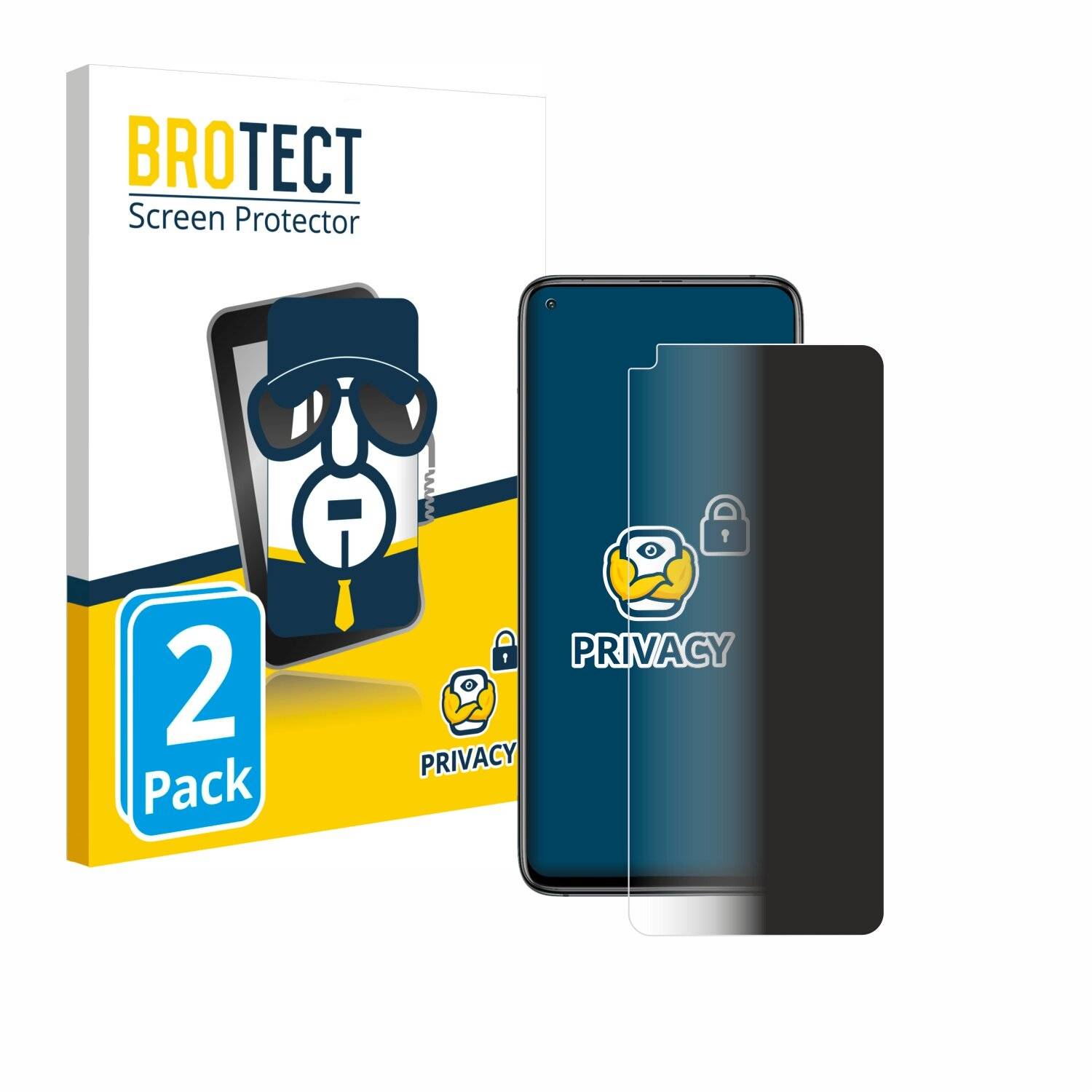 2x BROTECT Privacy Blickschutzfolie für Xiaomi Mi