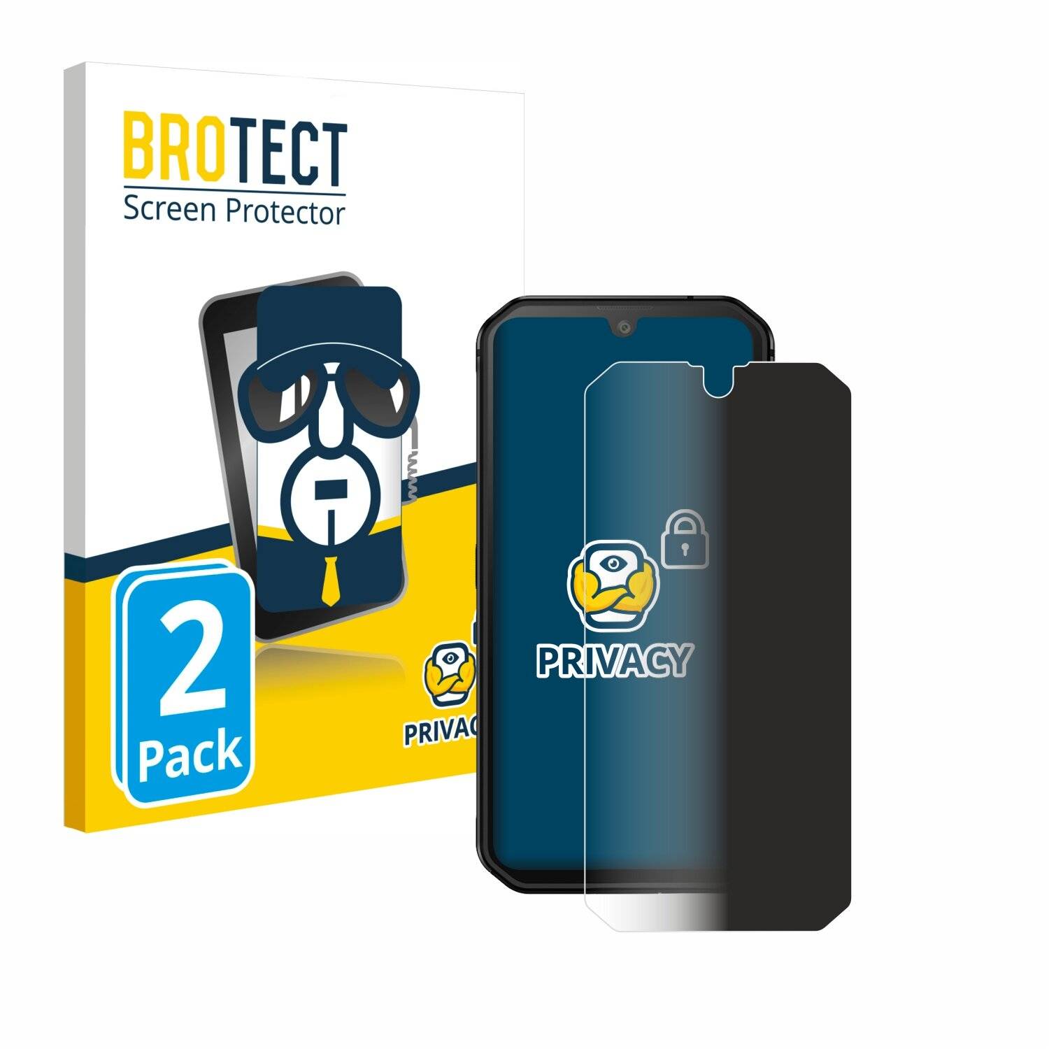 2x BROTECT Privacy Blickschutzfolie für Blackview