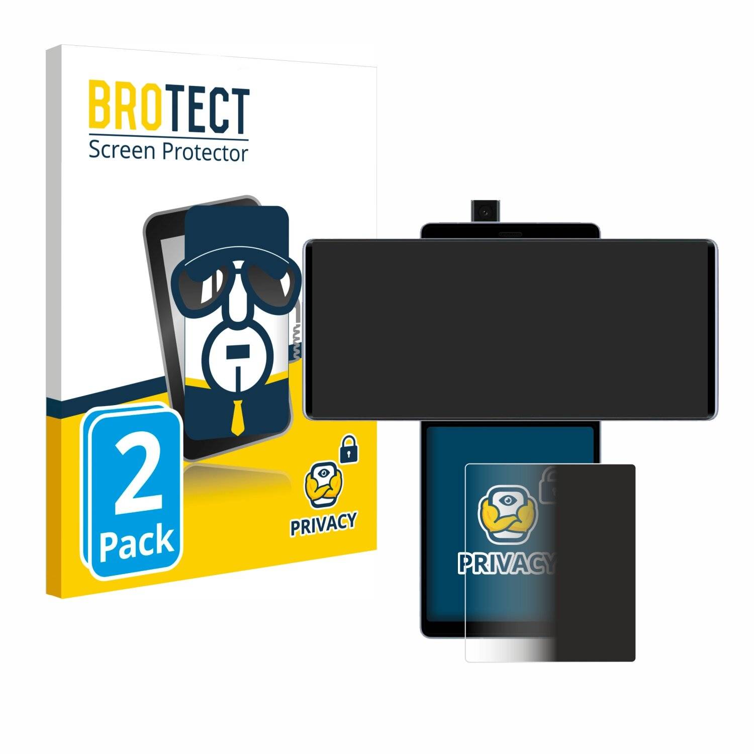 2x BROTECT Privacy Blickschutzfolie für LG Wing (Hinteres