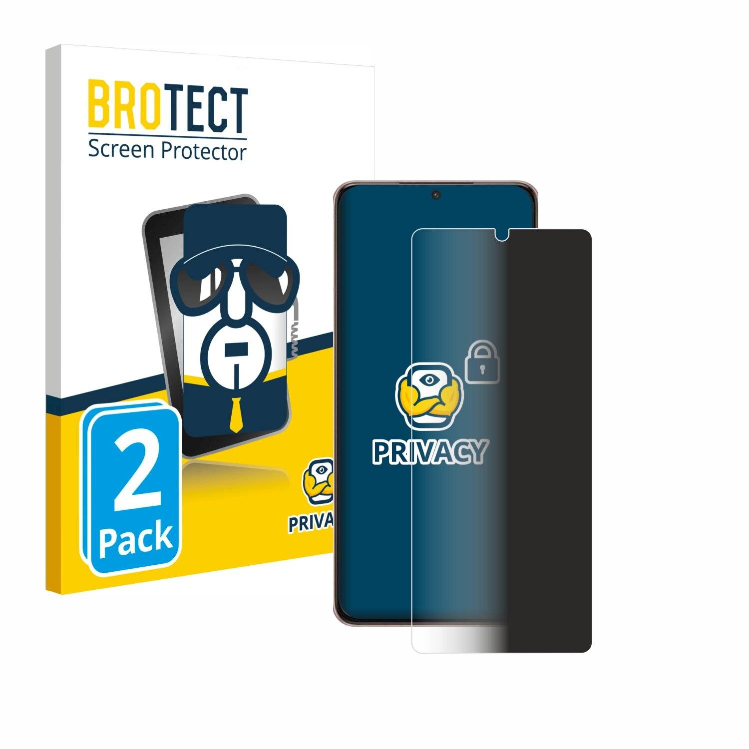 2x BROTECT Privacy Blickschutzfolie für Samsung Galaxy S21 Ultra