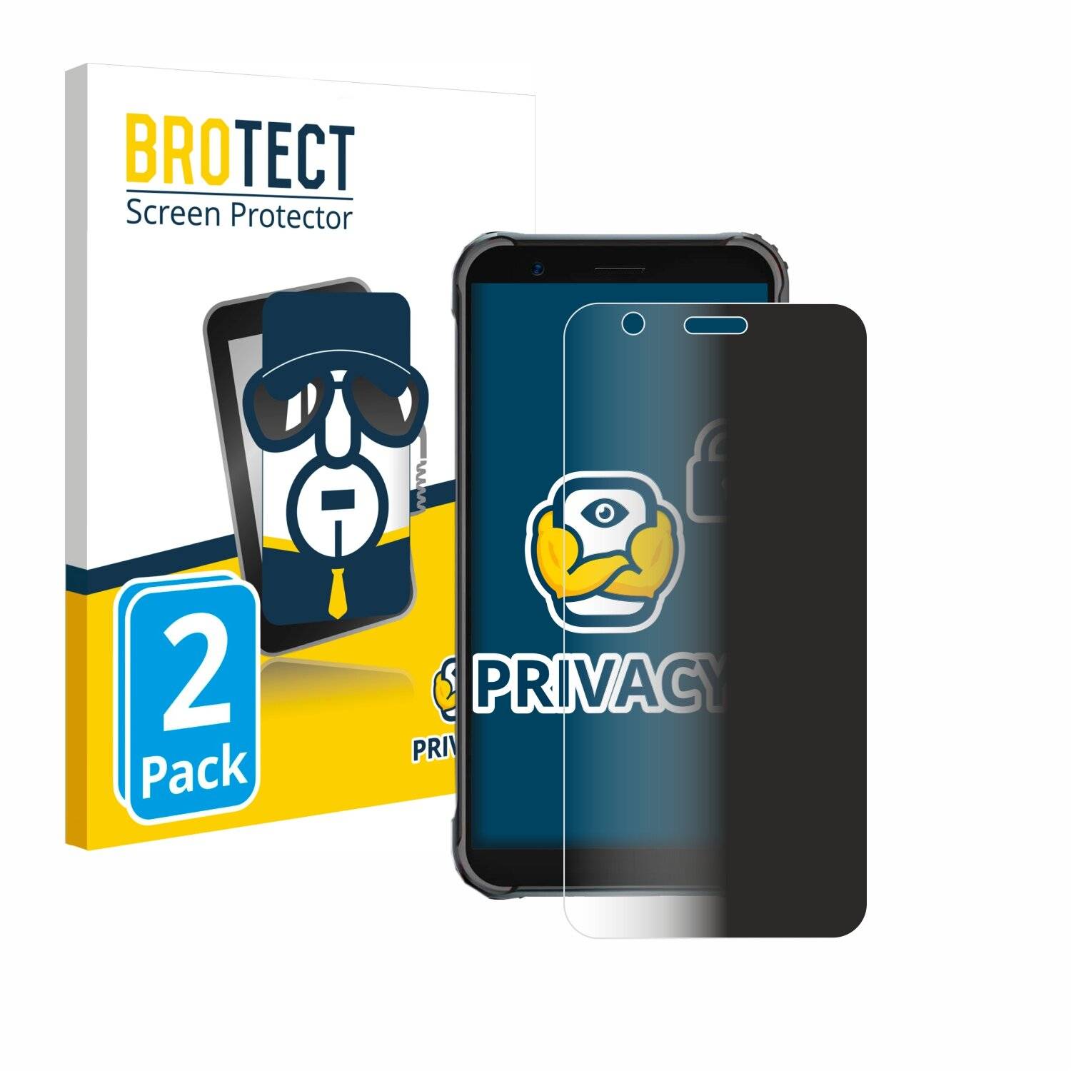 2x BROTECT Privacy Blickschutzfolie für Blackview BV4900
